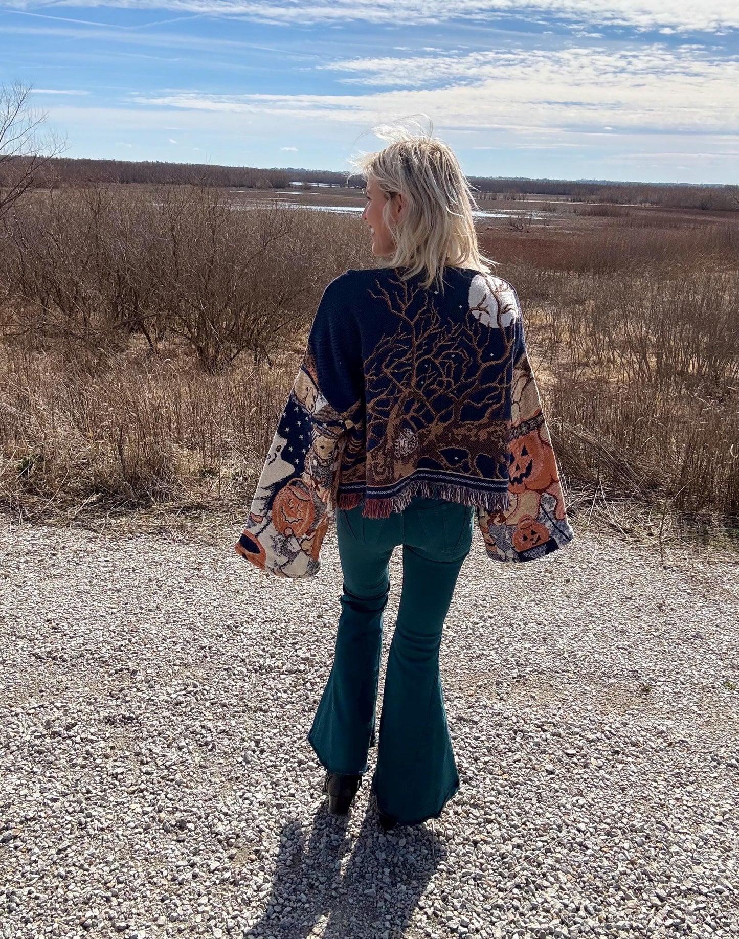 Spooky Cutie Cropped Blanket Crew