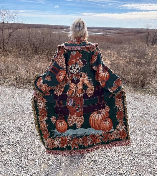 Silly Scaries Halloween Scarecrow Long Blanket Coat