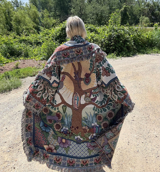 Sweet Lady Guadalupe Boho Long Blanket Coat