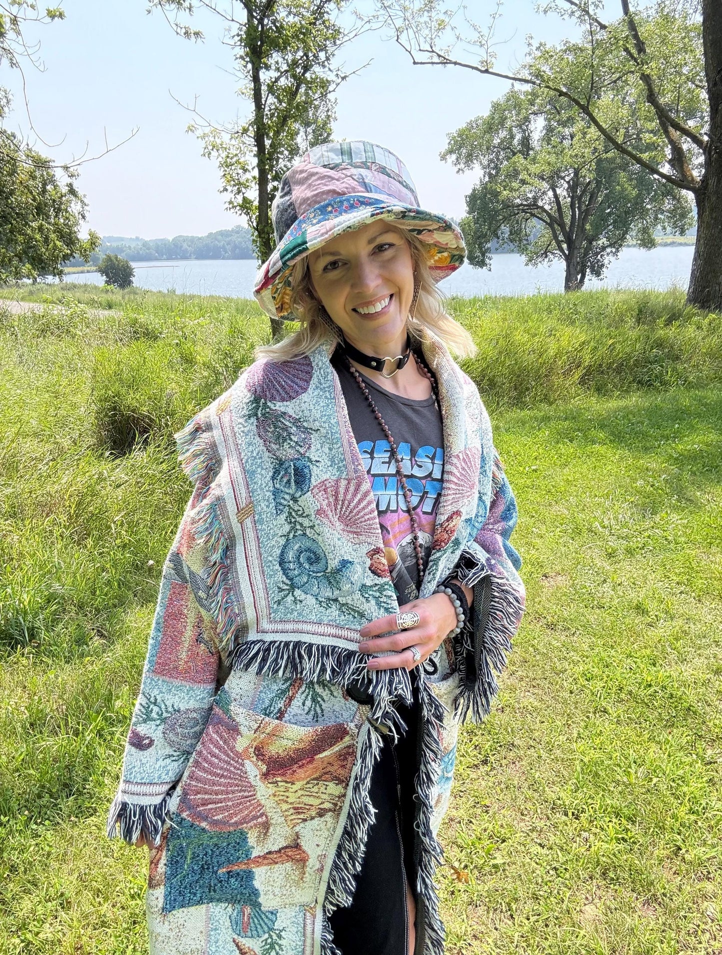 Seaside Sweetheart Cozy Boho Blanket Coat