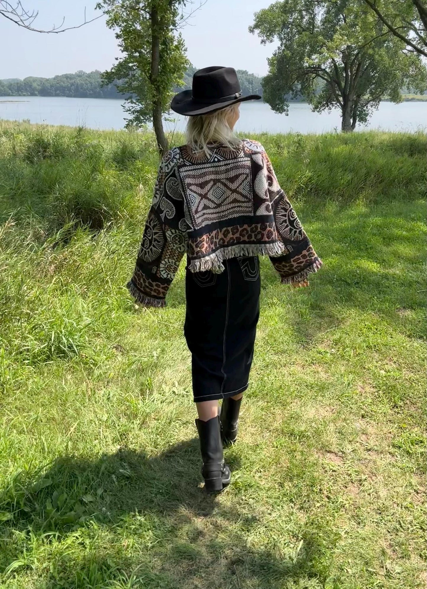 Wild Child Cozy Oversized Cropped Blanket Sweater