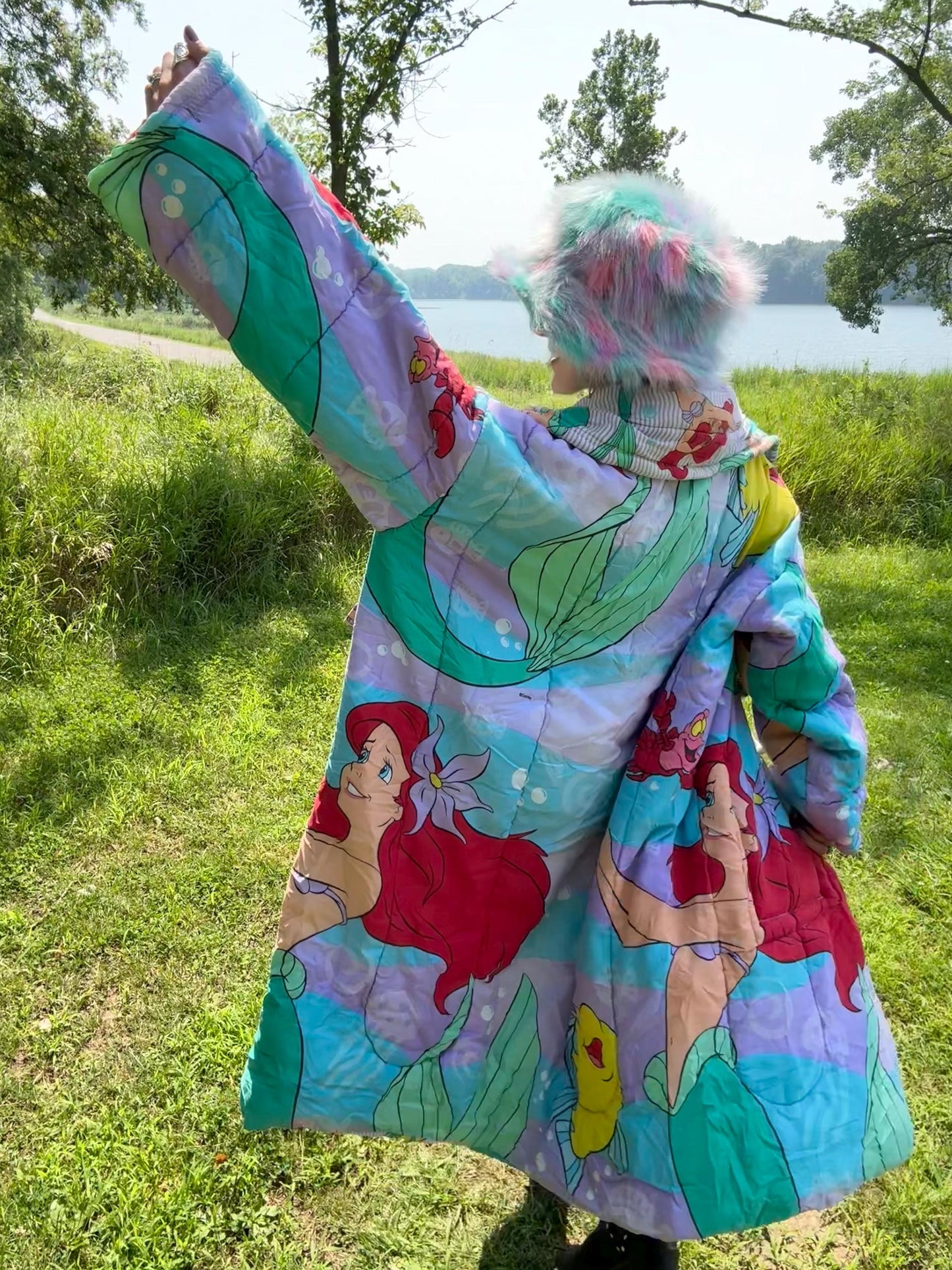 Ariel & Flounder 90s Nostalgia Oversized Comforter Coat