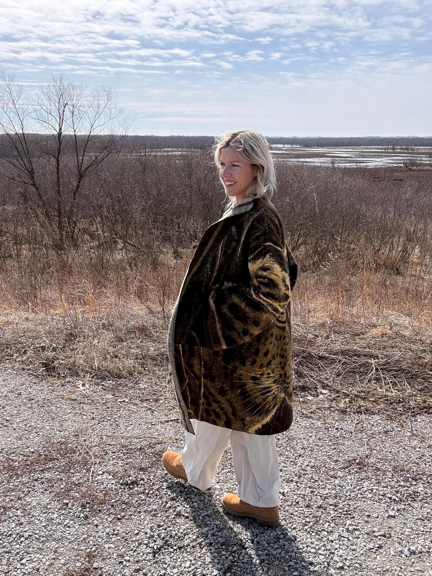 Leopard Spirit Cozy Fleece Blanket Coat