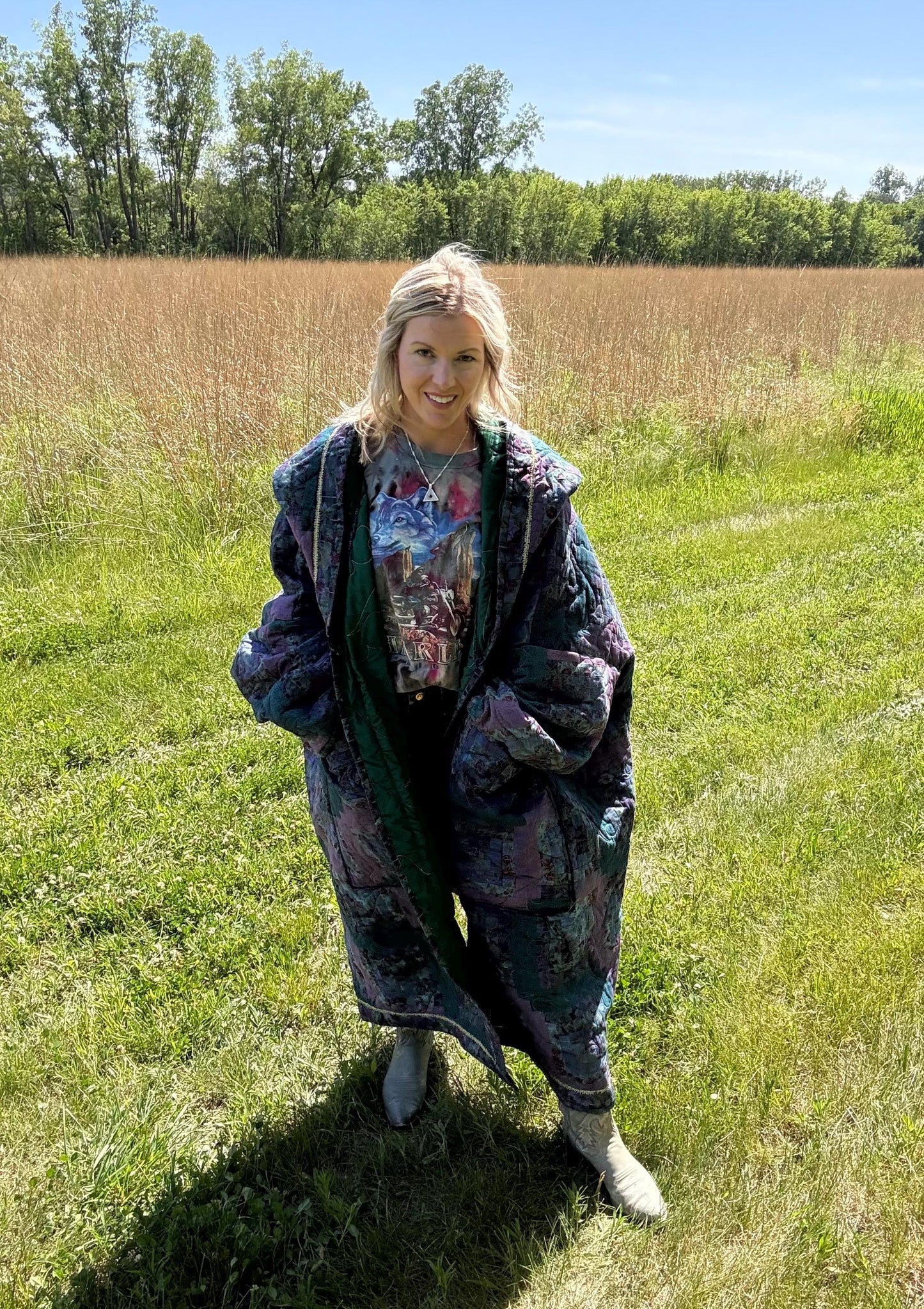 Mystic Dancer Extra Oversized Maximalist Statemet Quilt Coat