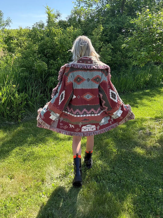 Desert Dreamer Cozy Boho Fringe Blanket Coat