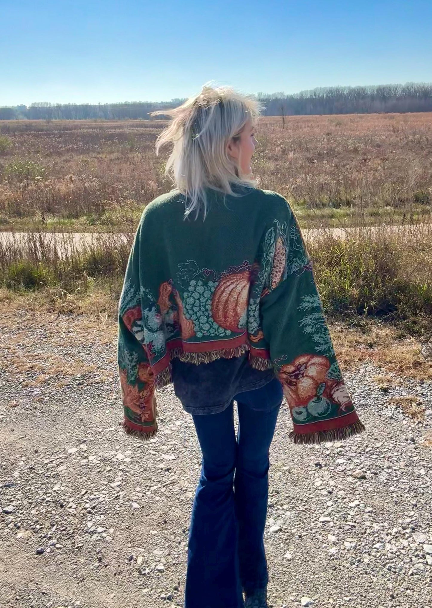 Queen Of The Garden Cozy Oversized Blanket Sweater