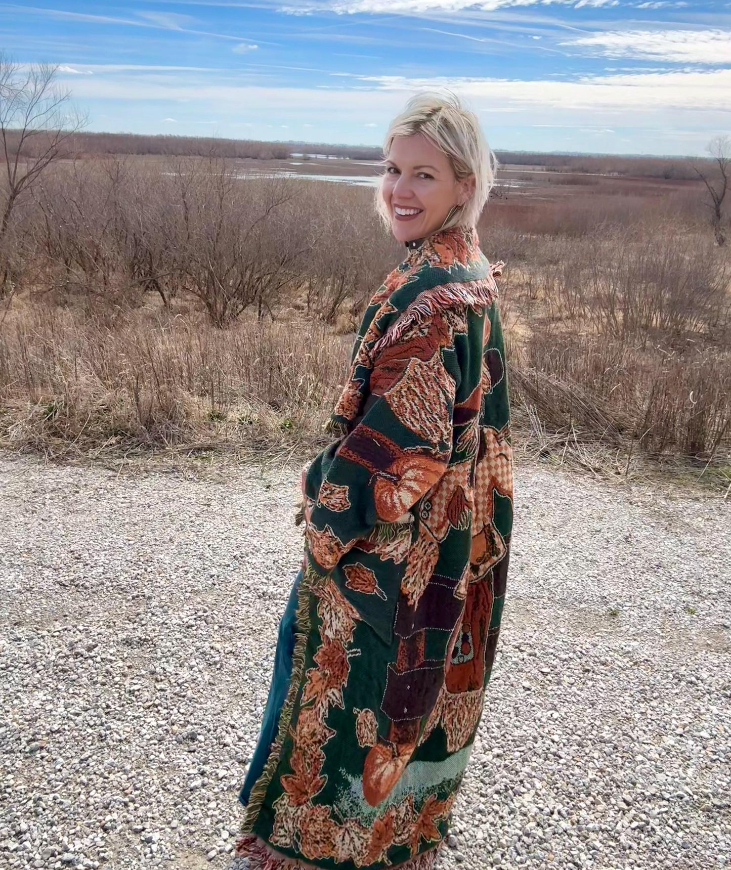 Silly Scaries Halloween Scarecrow Long Blanket Coat