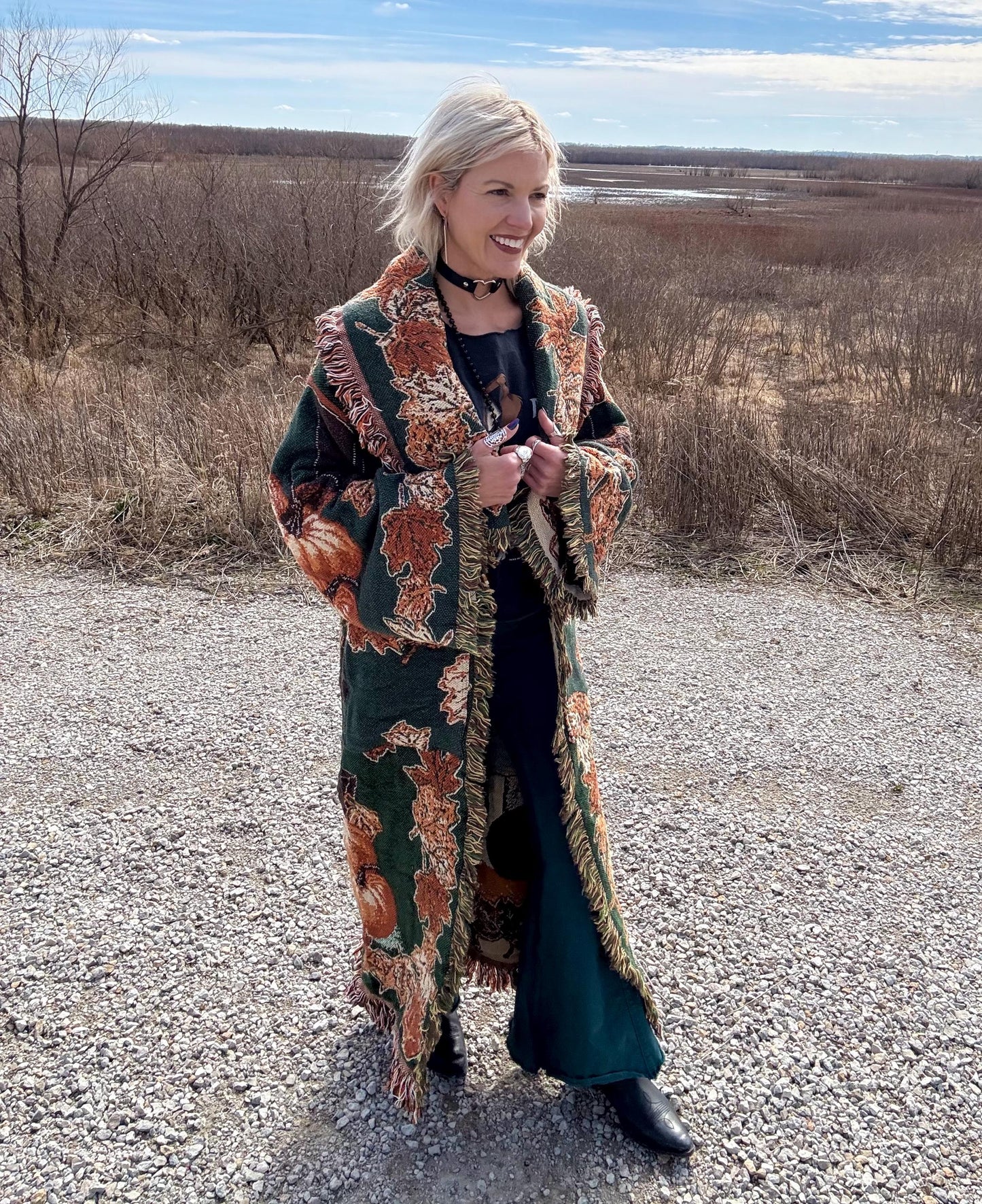 Silly Scaries Halloween Scarecrow Long Blanket Coat