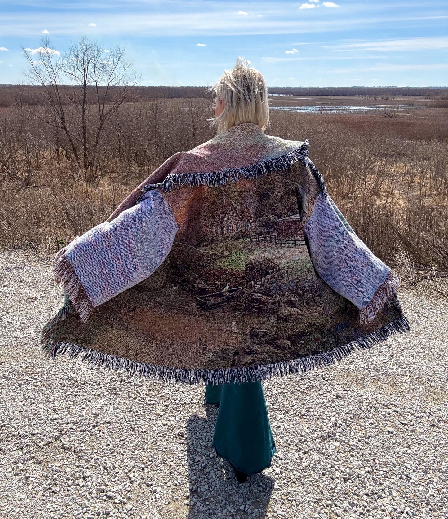 Old Farm Life Cozy Oversized Blanket Cardigan
