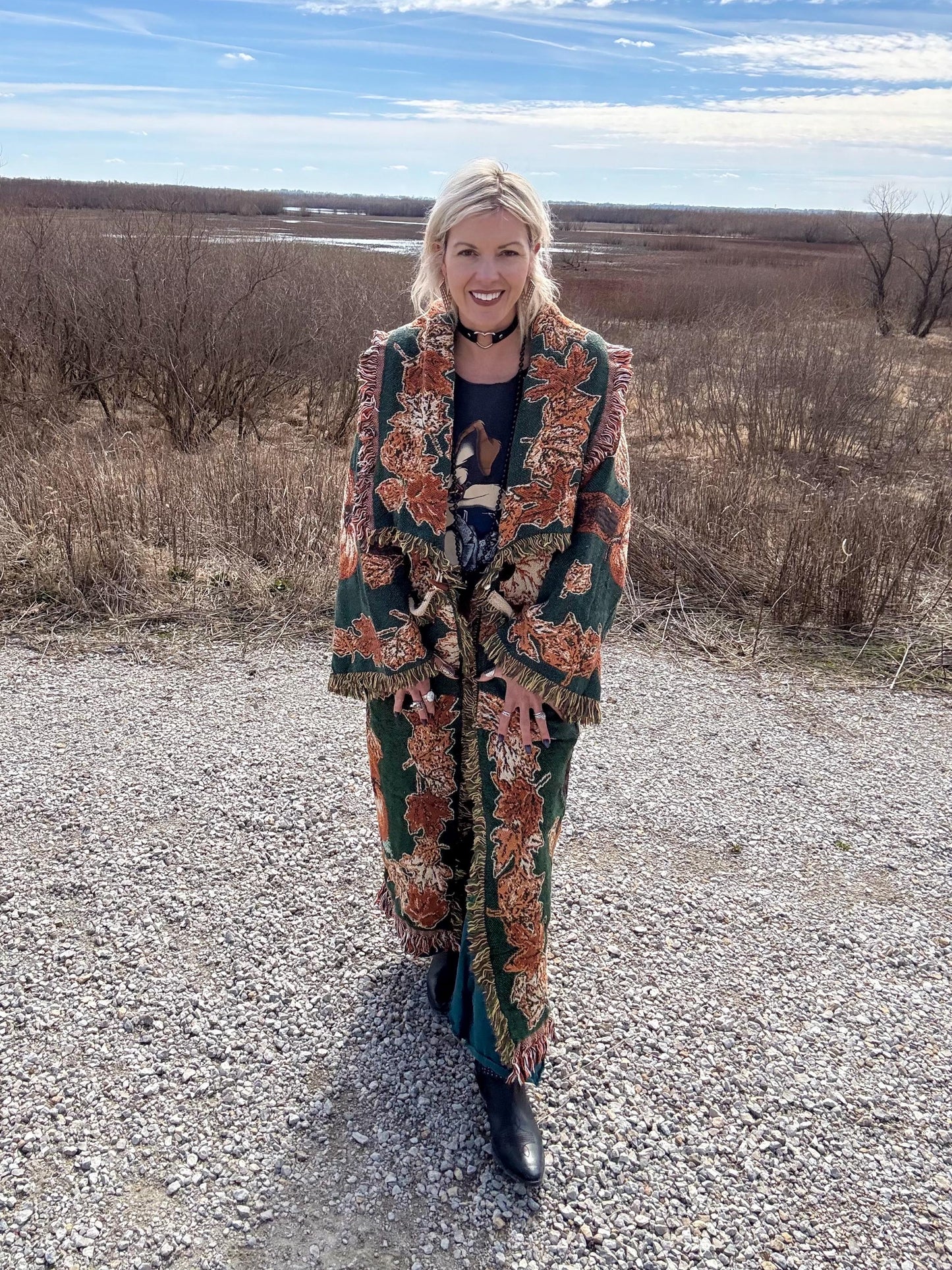Silly Scaries Halloween Scarecrow Long Blanket Coat