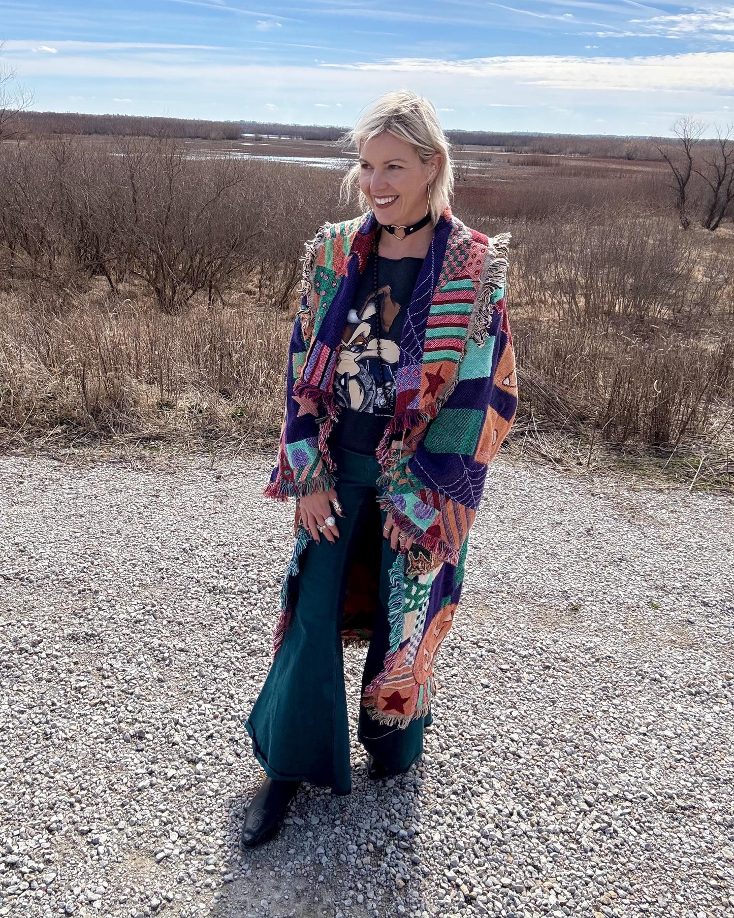 Happy Halloween Long Blanket Coat