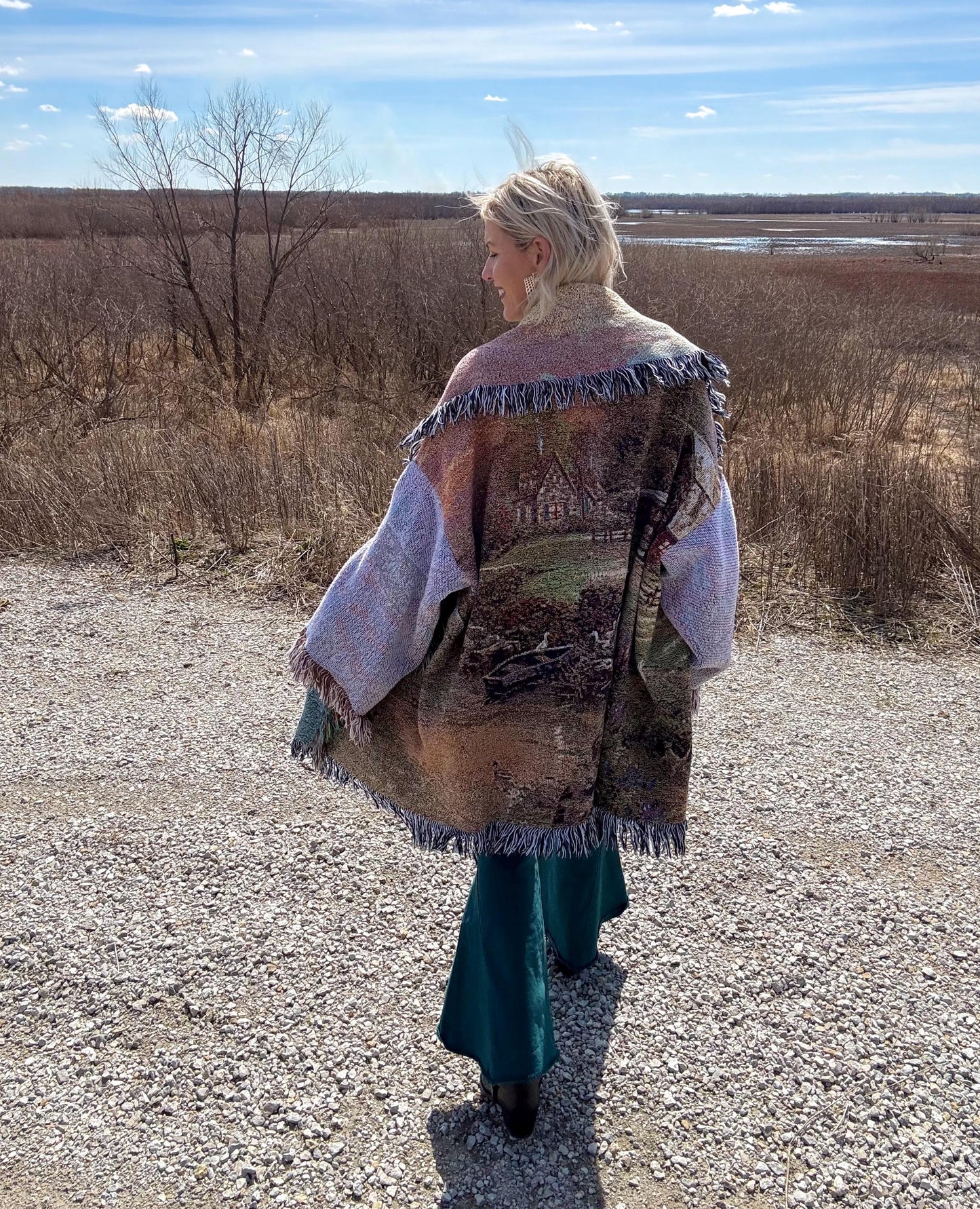 Old Farm Life Cozy Oversized Blanket Cardigan