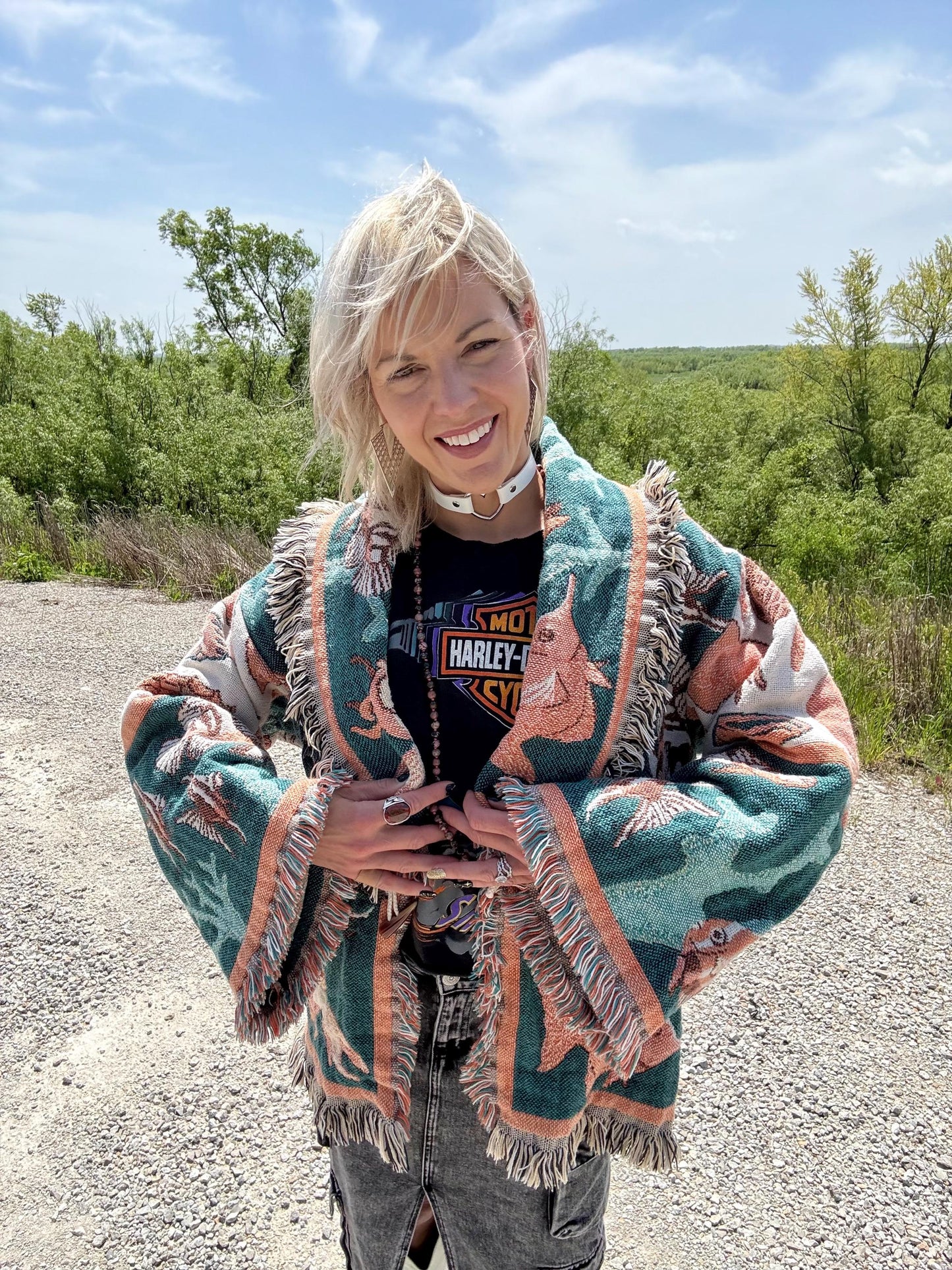 Seashells & Starfish Beach Blanket Coat