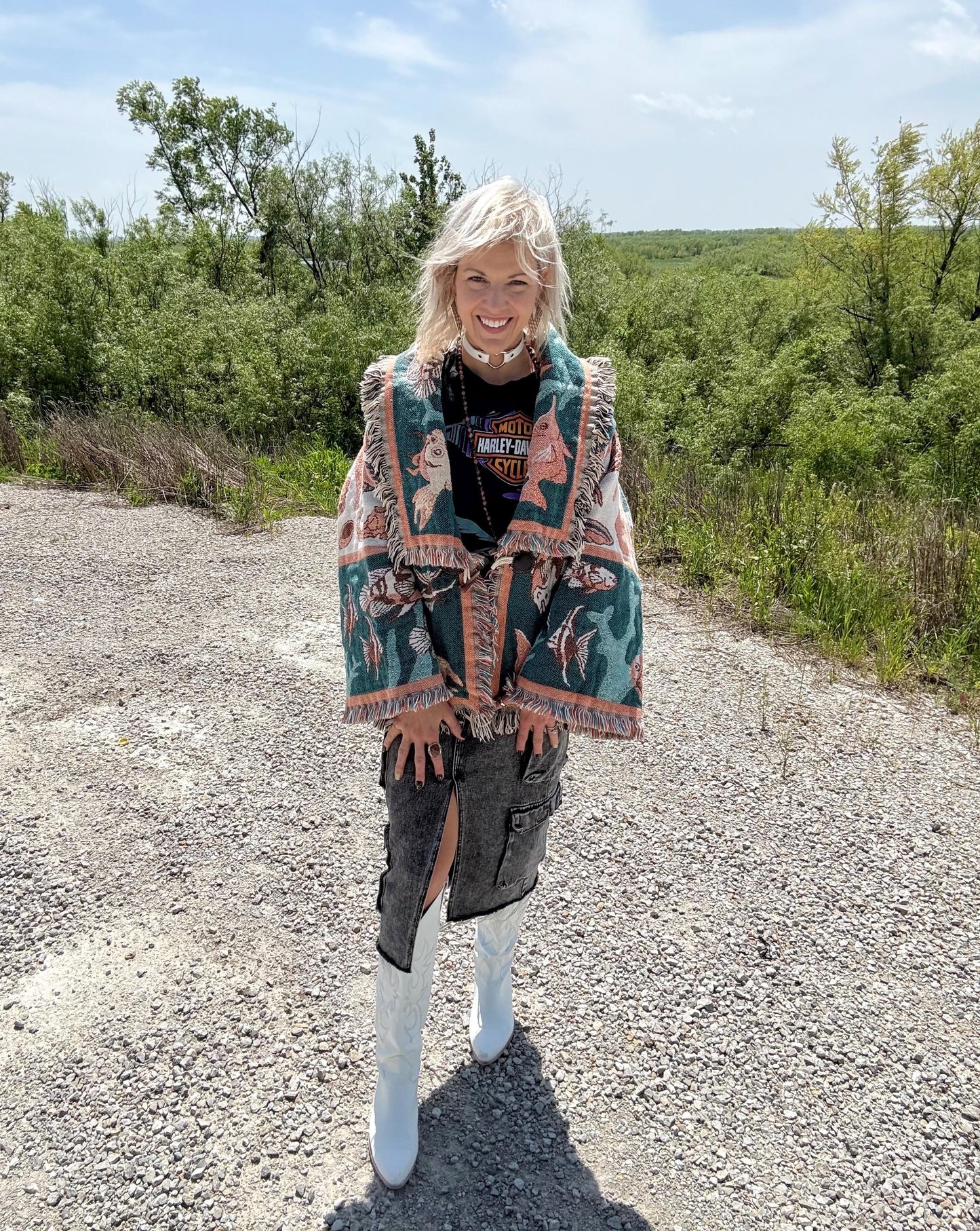 Seashells & Starfish Beach Blanket Coat