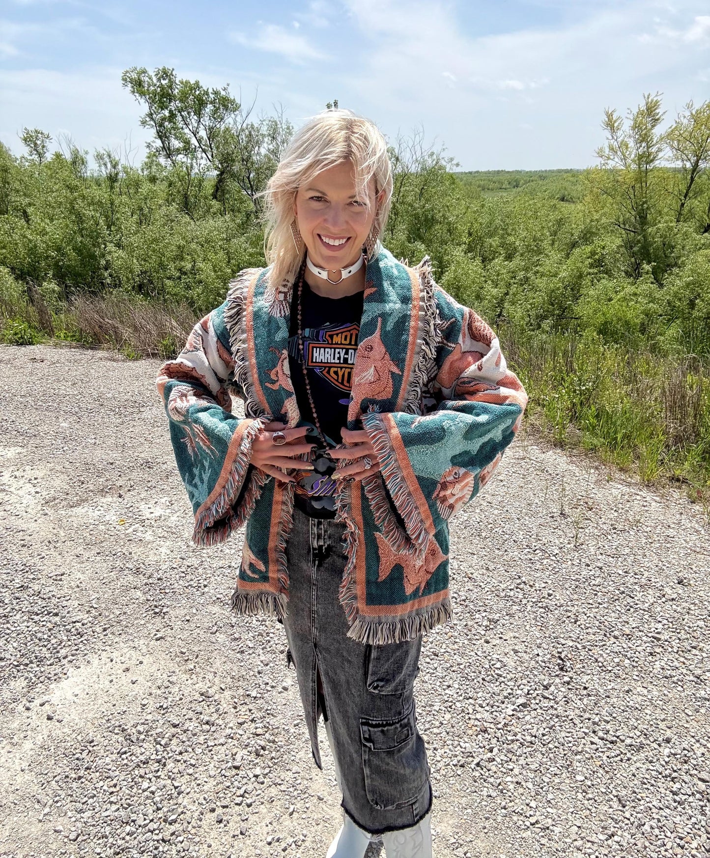 Seashells & Starfish Beach Blanket Coat
