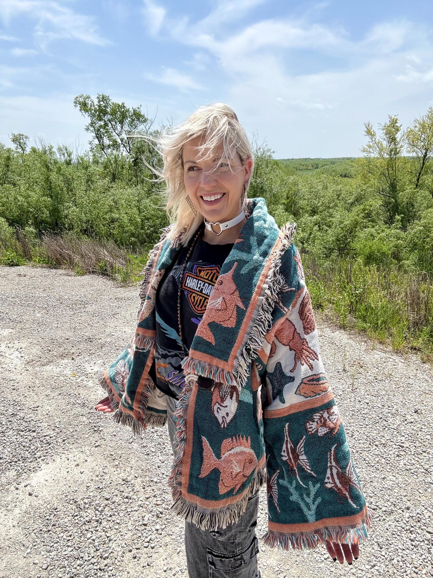 Seashells & Starfish Beach Blanket Coat