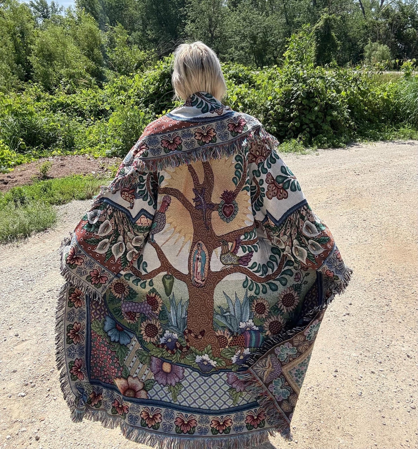 Sweet Lady Guadalupe Boho Long Blanket Coat