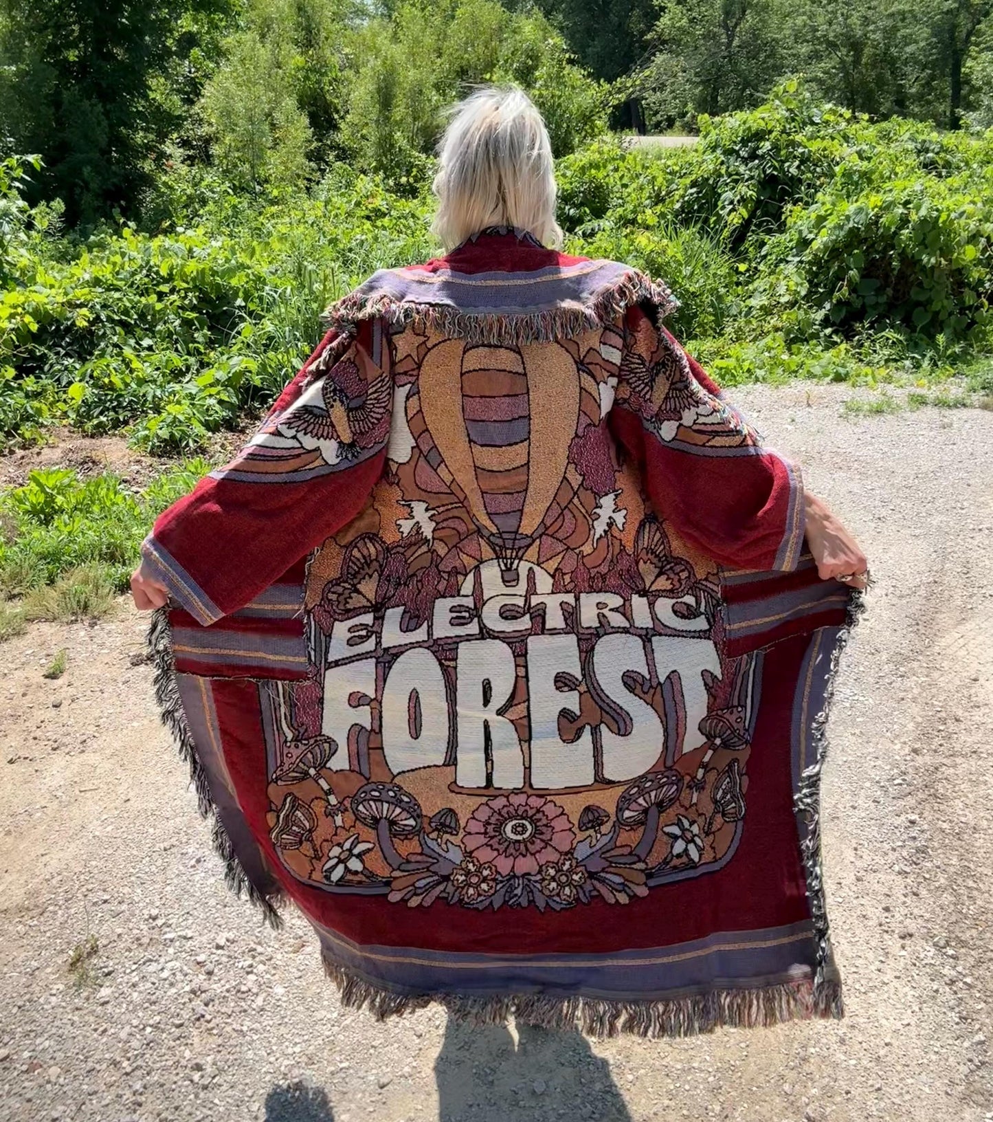 Forest Royalty Electric Forest Long Blanket Coat