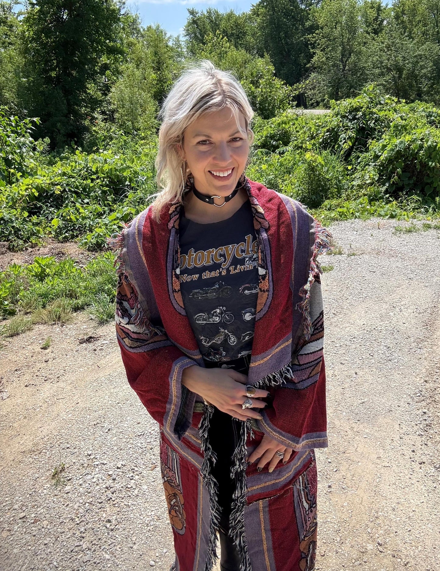 Forest Royalty Electric Forest Long Blanket Coat