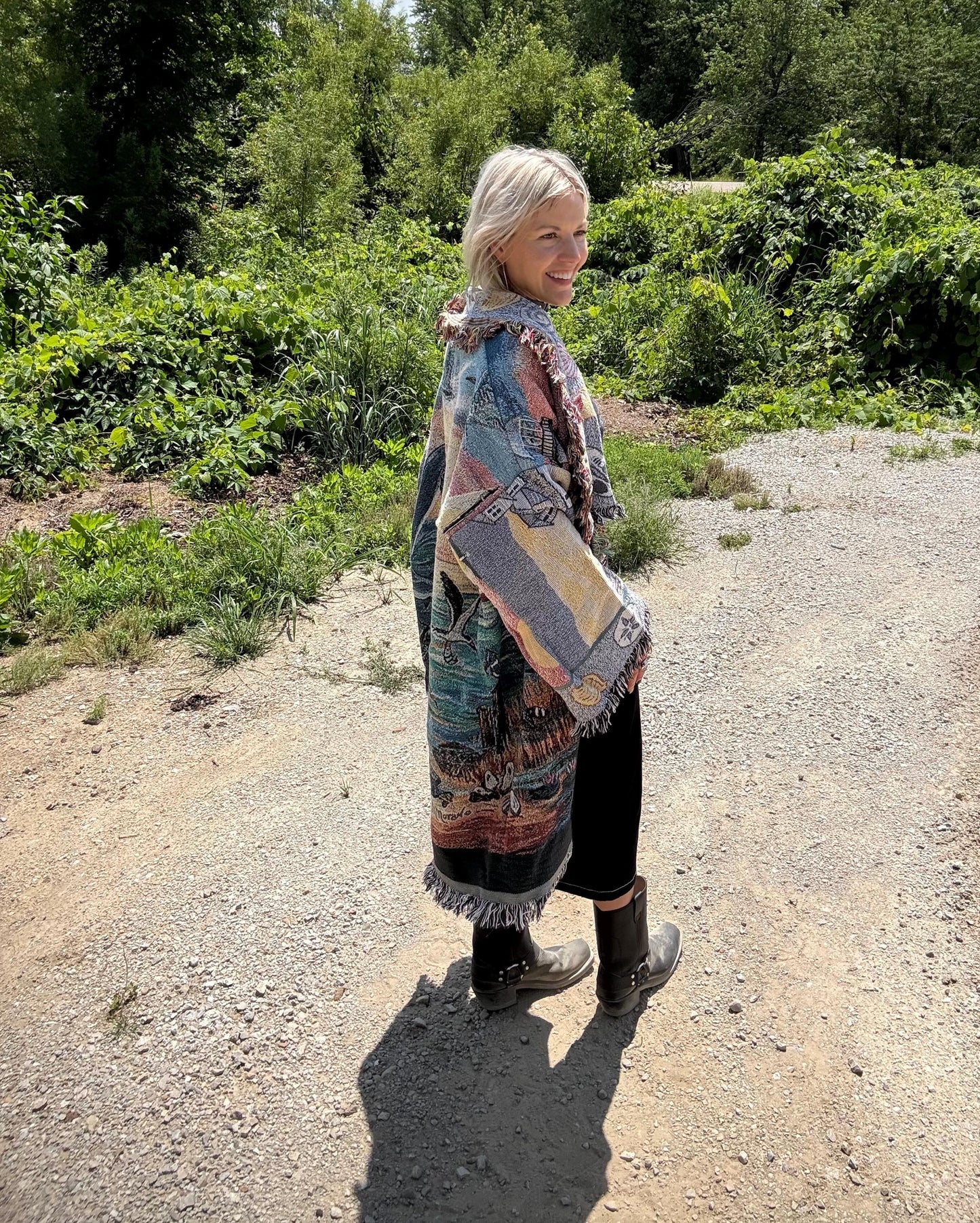 Beach Beauty Oversized Blanket Coat