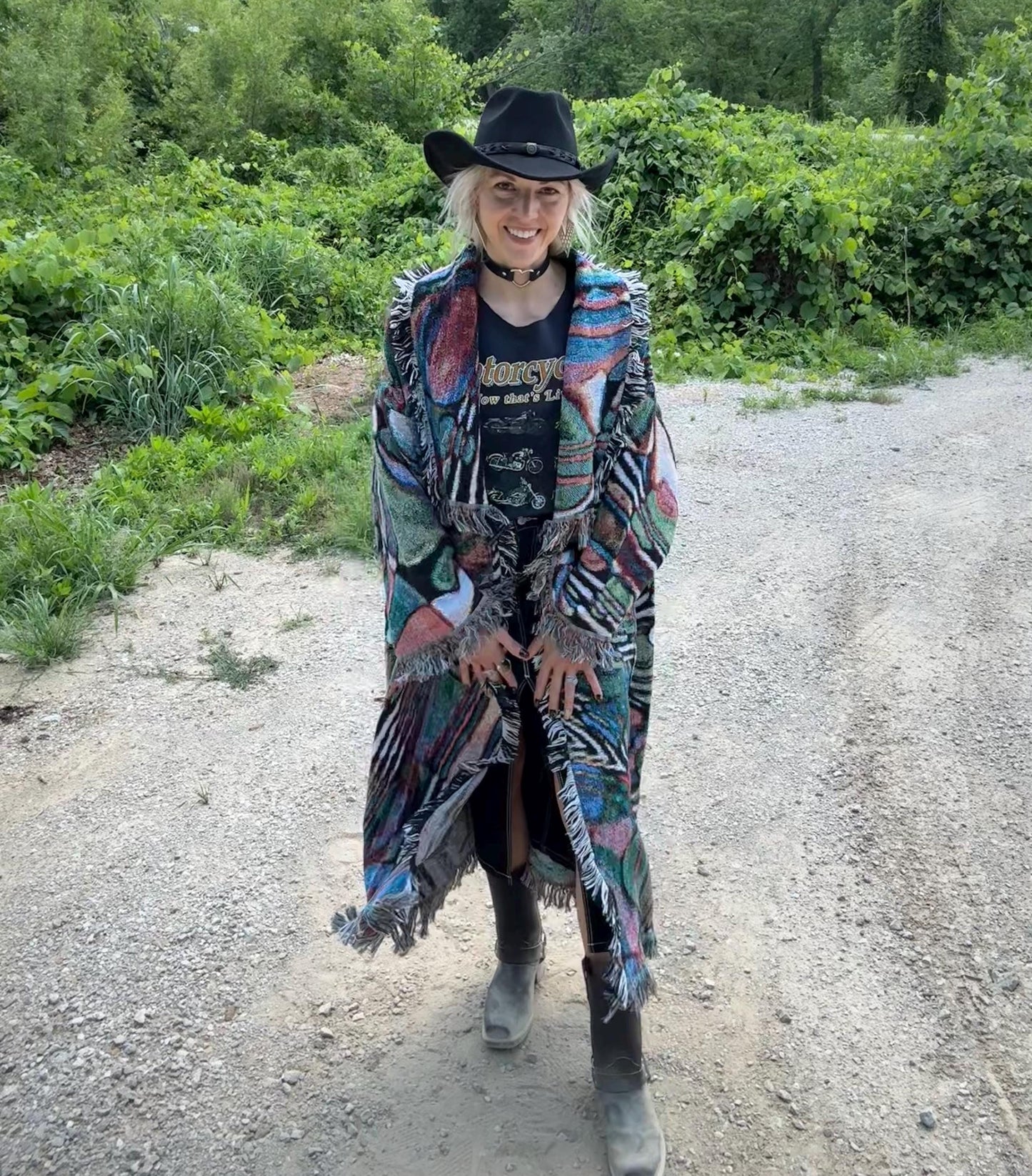 After Midnight Original Psychedelic Art Extra Oversized Blanket Coat