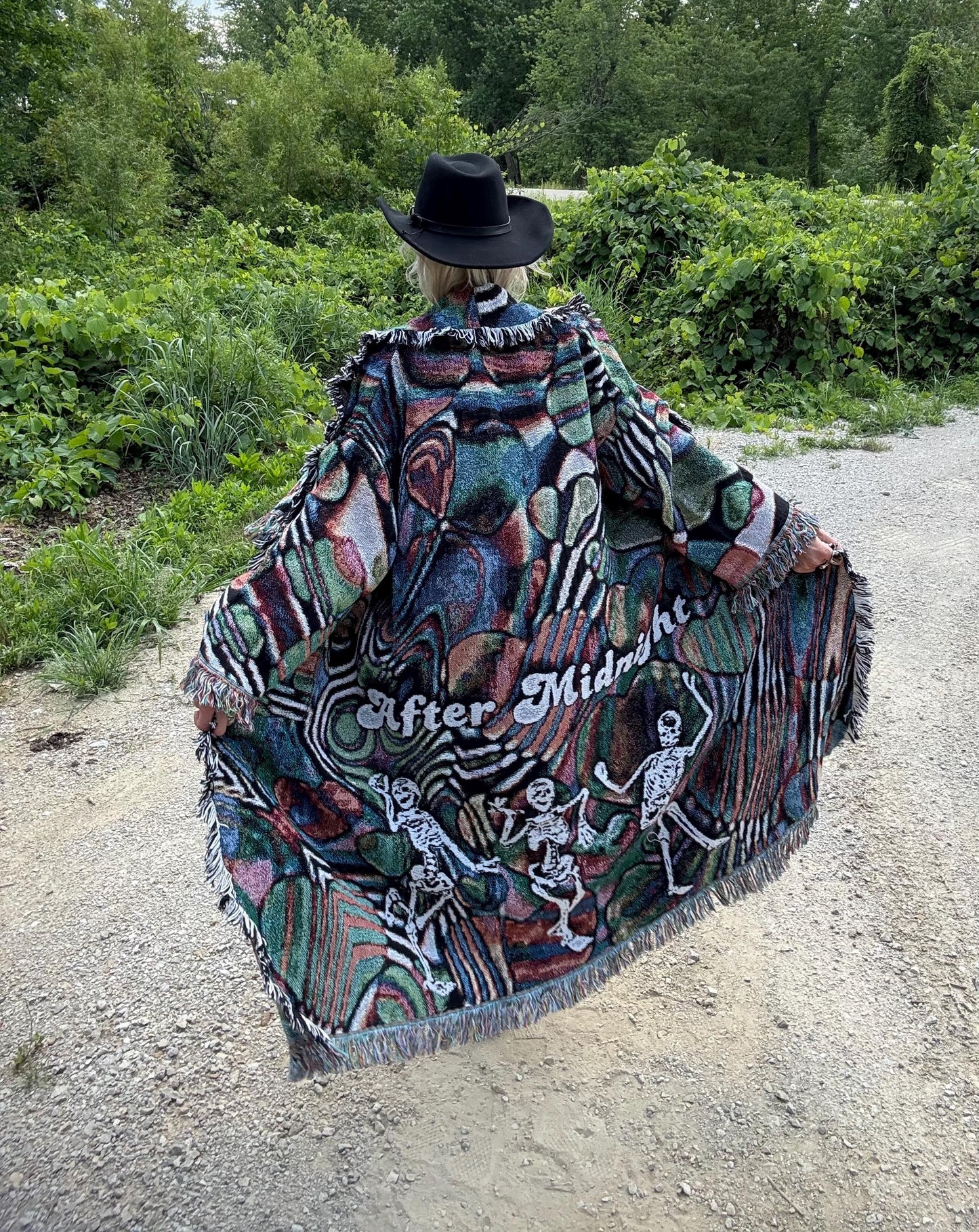 After Midnight Original Psychedelic Art Extra Oversized Blanket Coat