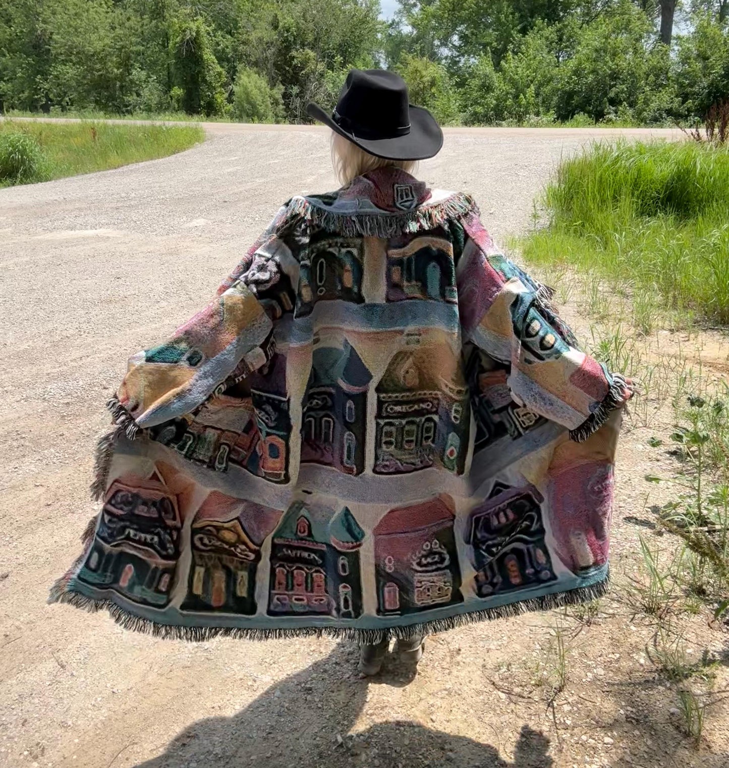 Magical Lenox Spice Village Extra Oversized Art Blanket Coat