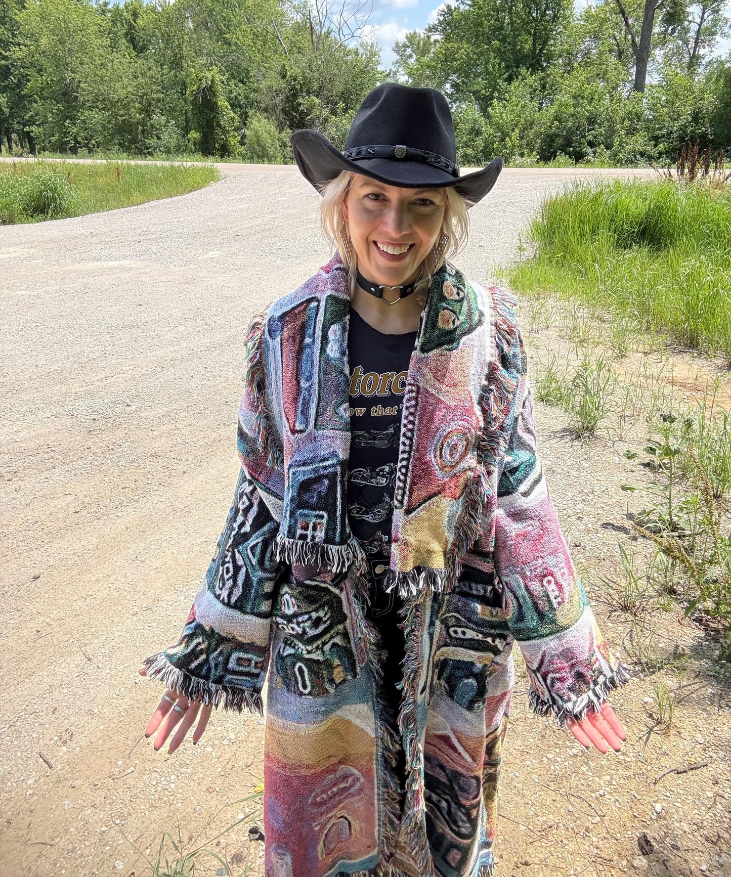 Magical Lenox Spice Village Extra Oversized Art Blanket Coat