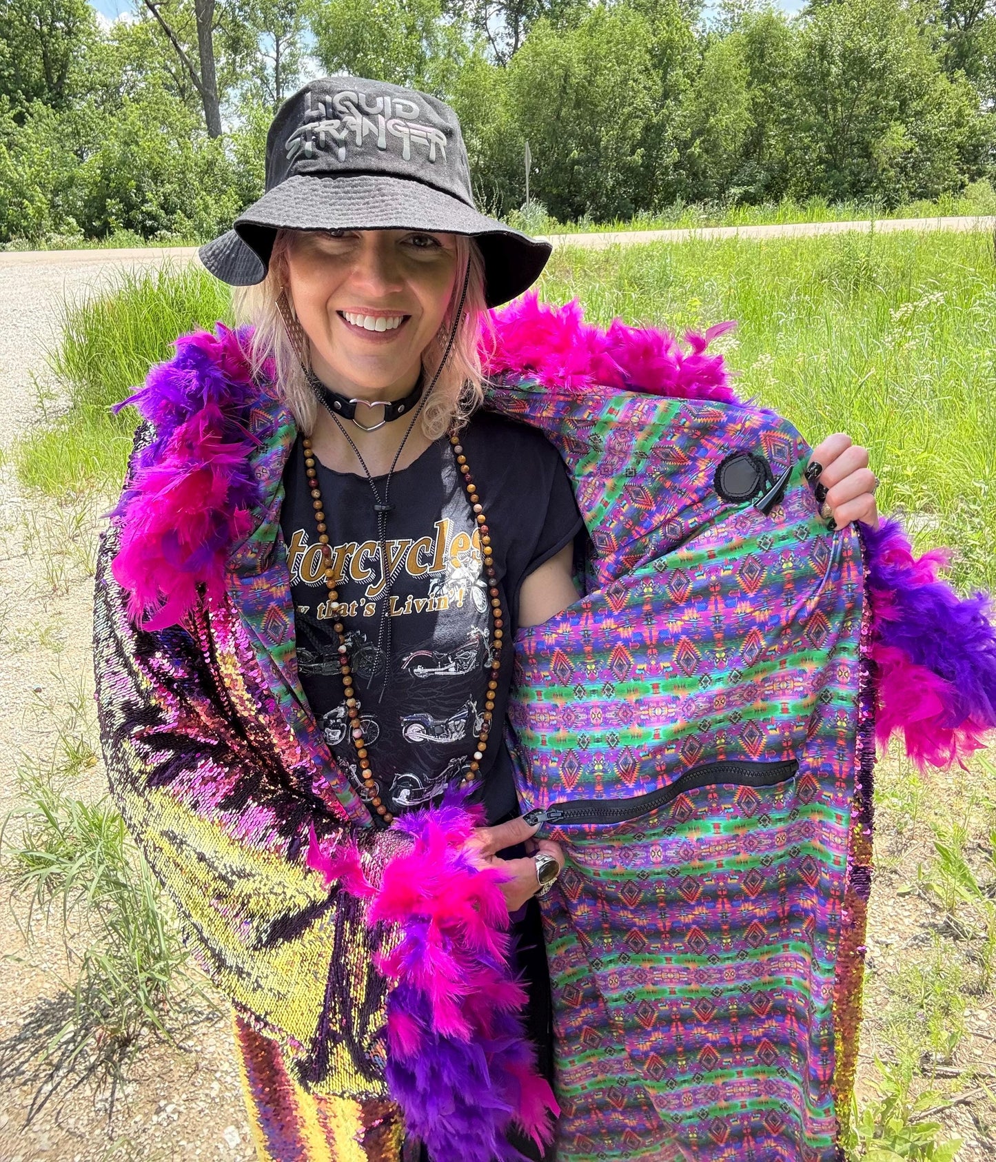 Desert Sunrise Sequin Statement Coat