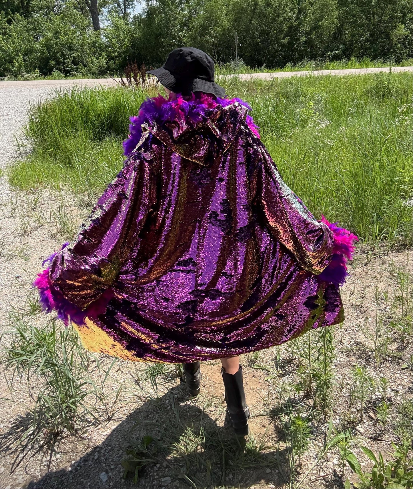 Desert Sunrise Sequin Statement Coat