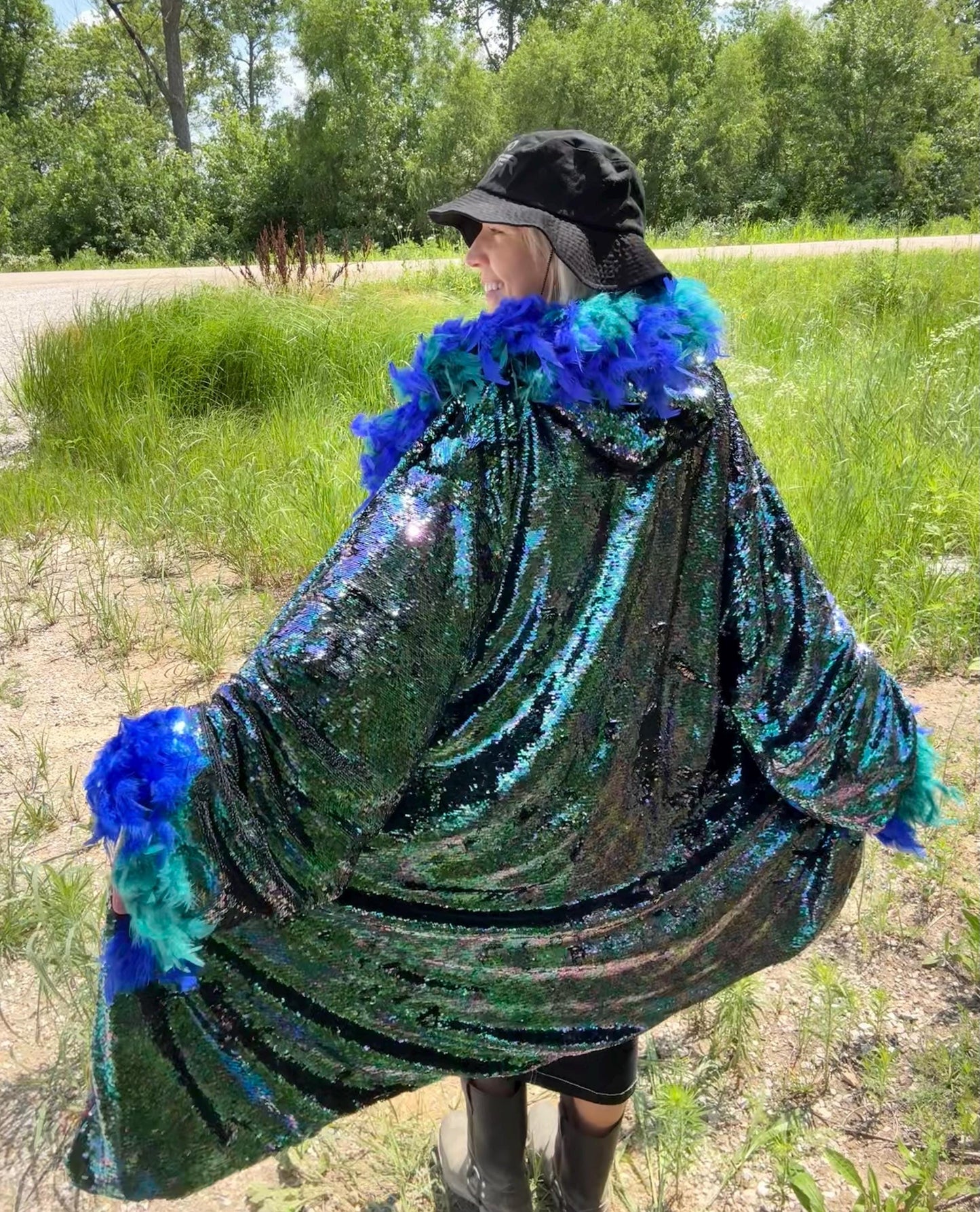 Ocean Eyes Sequin Statement Coat