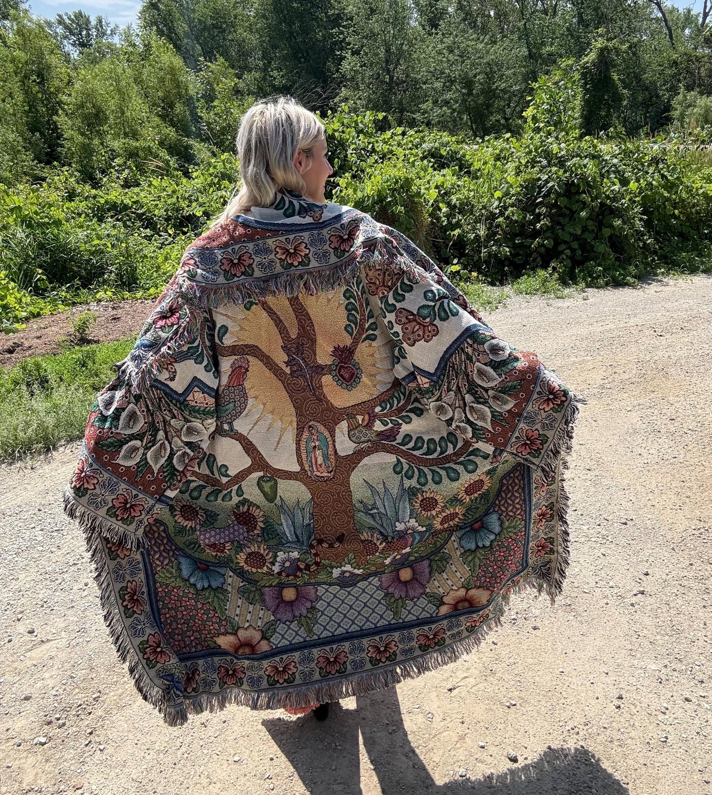 Sweet Lady Guadalupe Boho Long Blanket Coat