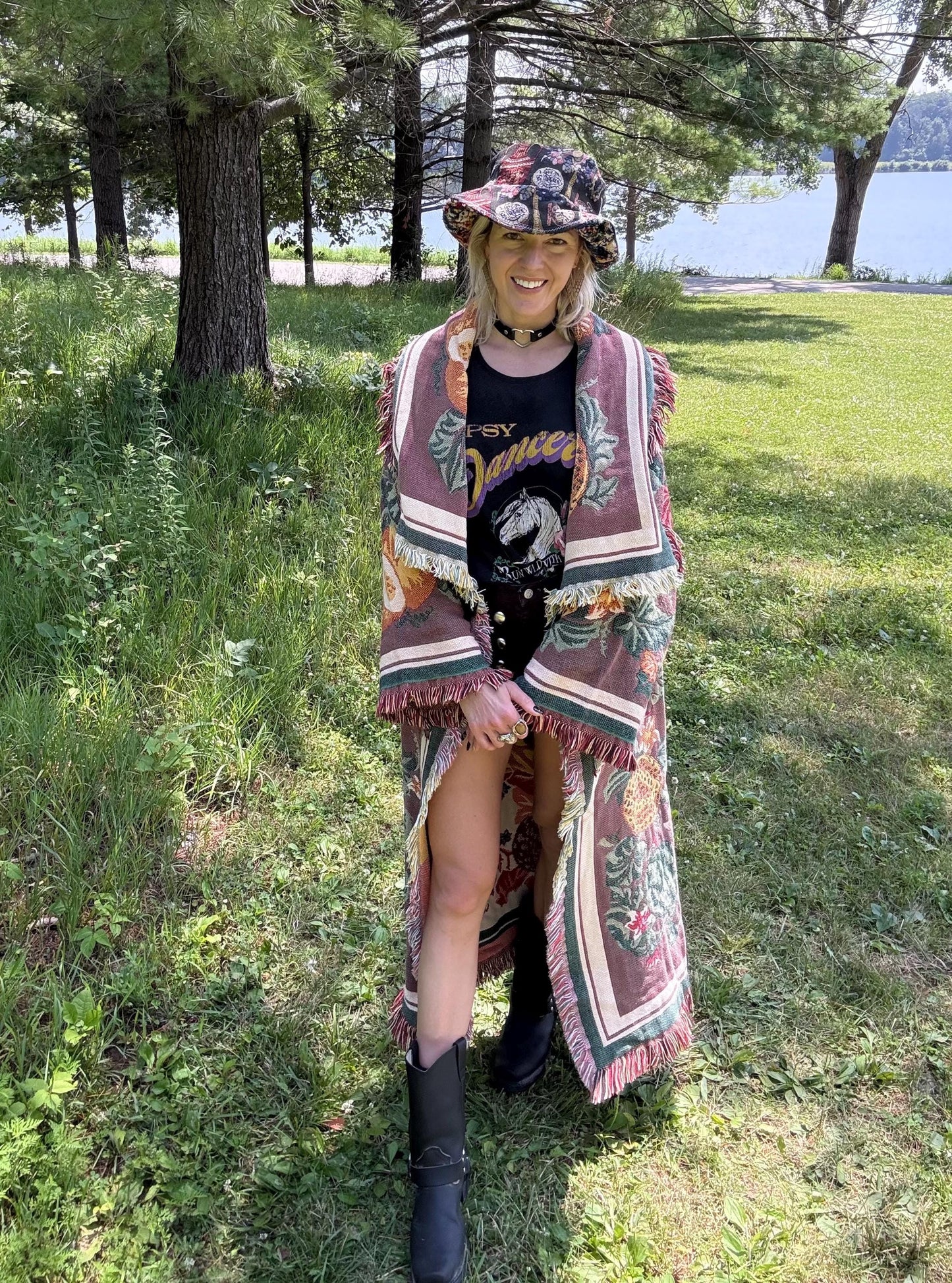 Summer Melon Harvest Long Blanket Coat