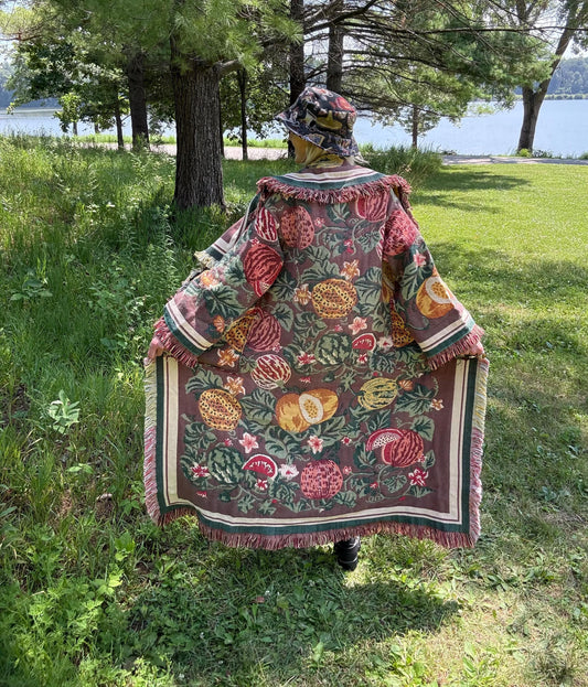 Summer Melon Harvest Long Blanket Coat