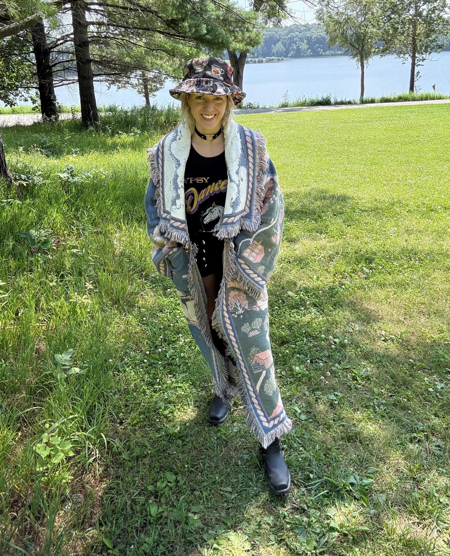 Beacon Of Light Nautical Lighthouse Blanket Coat