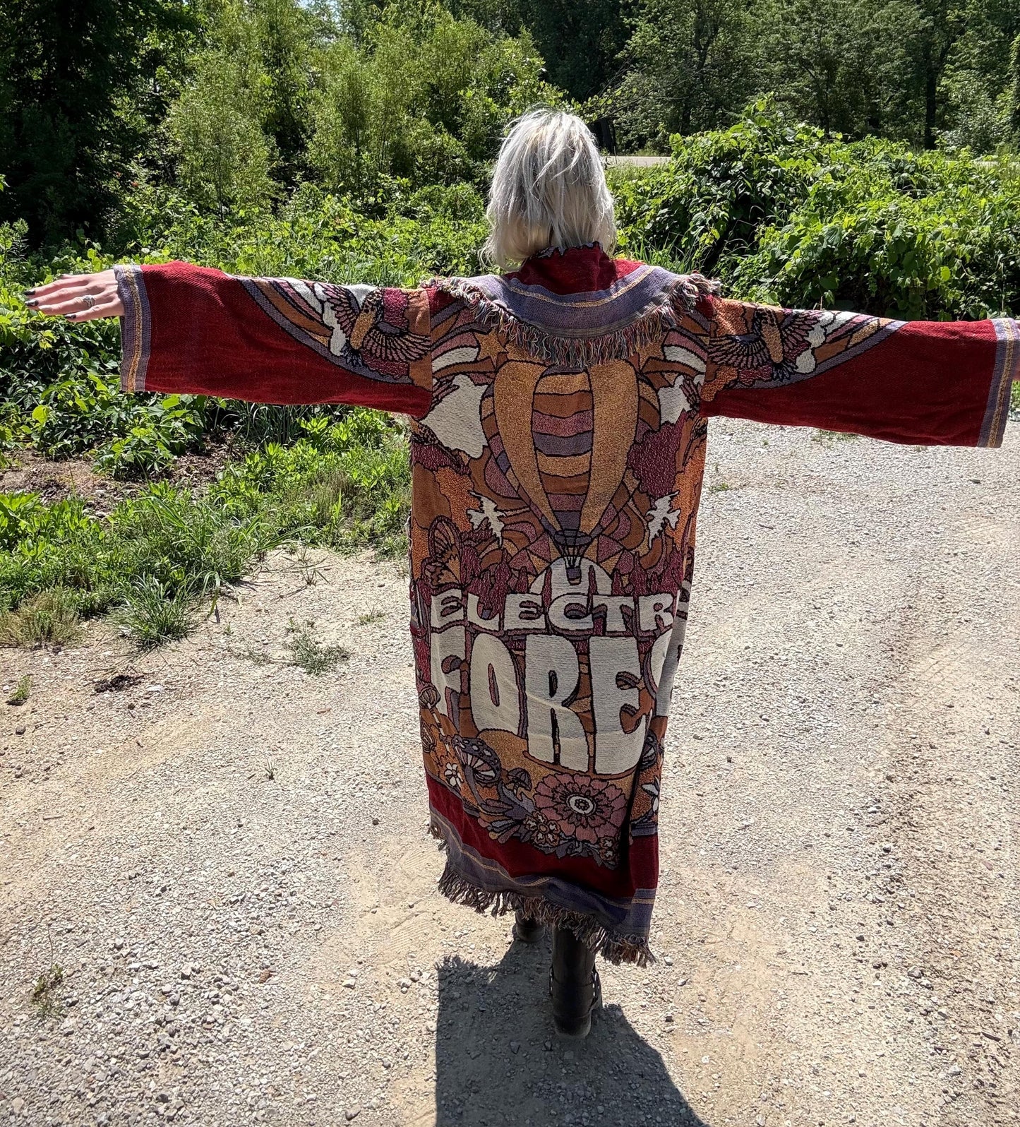 Forest Royalty Electric Forest Long Blanket Coat
