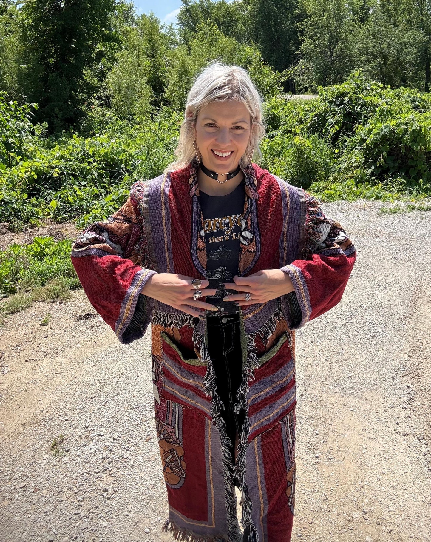 Forest Royalty Electric Forest Long Blanket Coat