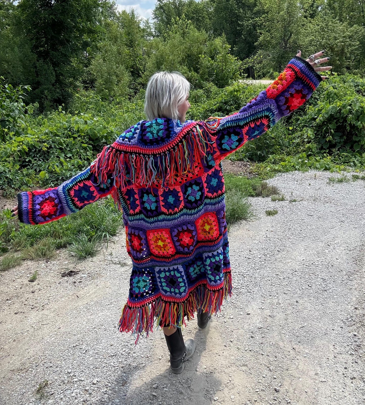 Gypsy Soul Bohemian Maximalist Crochet Coat