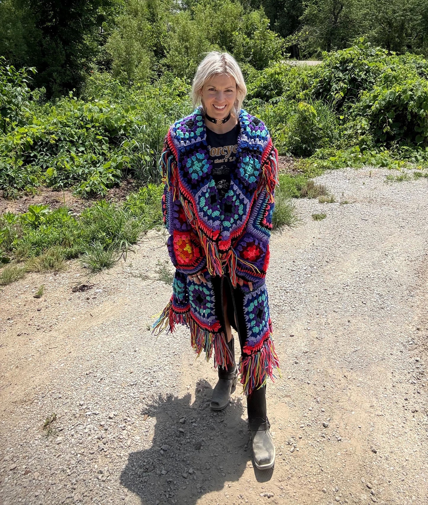 Gypsy Soul Bohemian Maximalist Crochet Coat