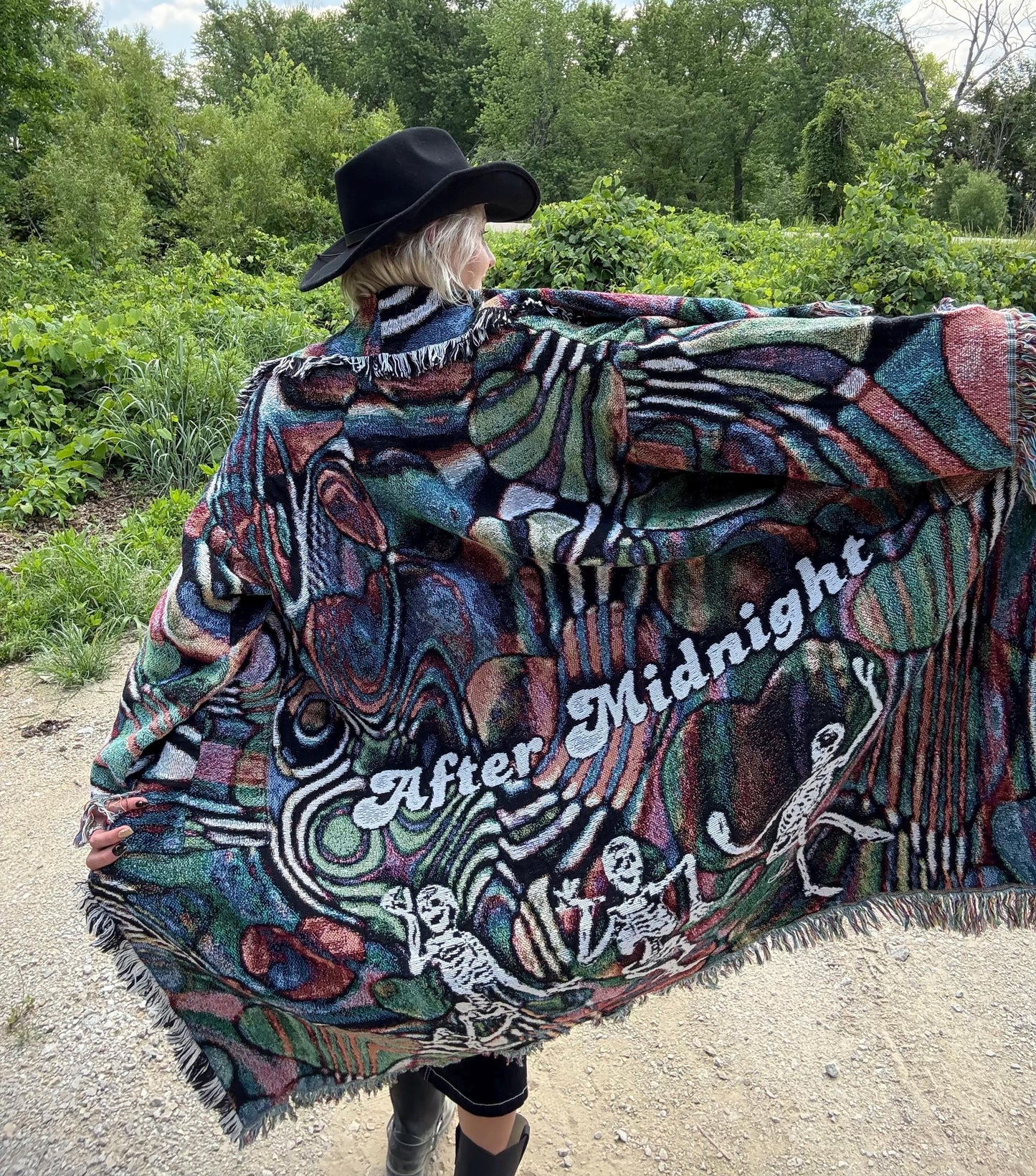 After Midnight Original Psychedelic Art Extra Oversized Blanket Coat