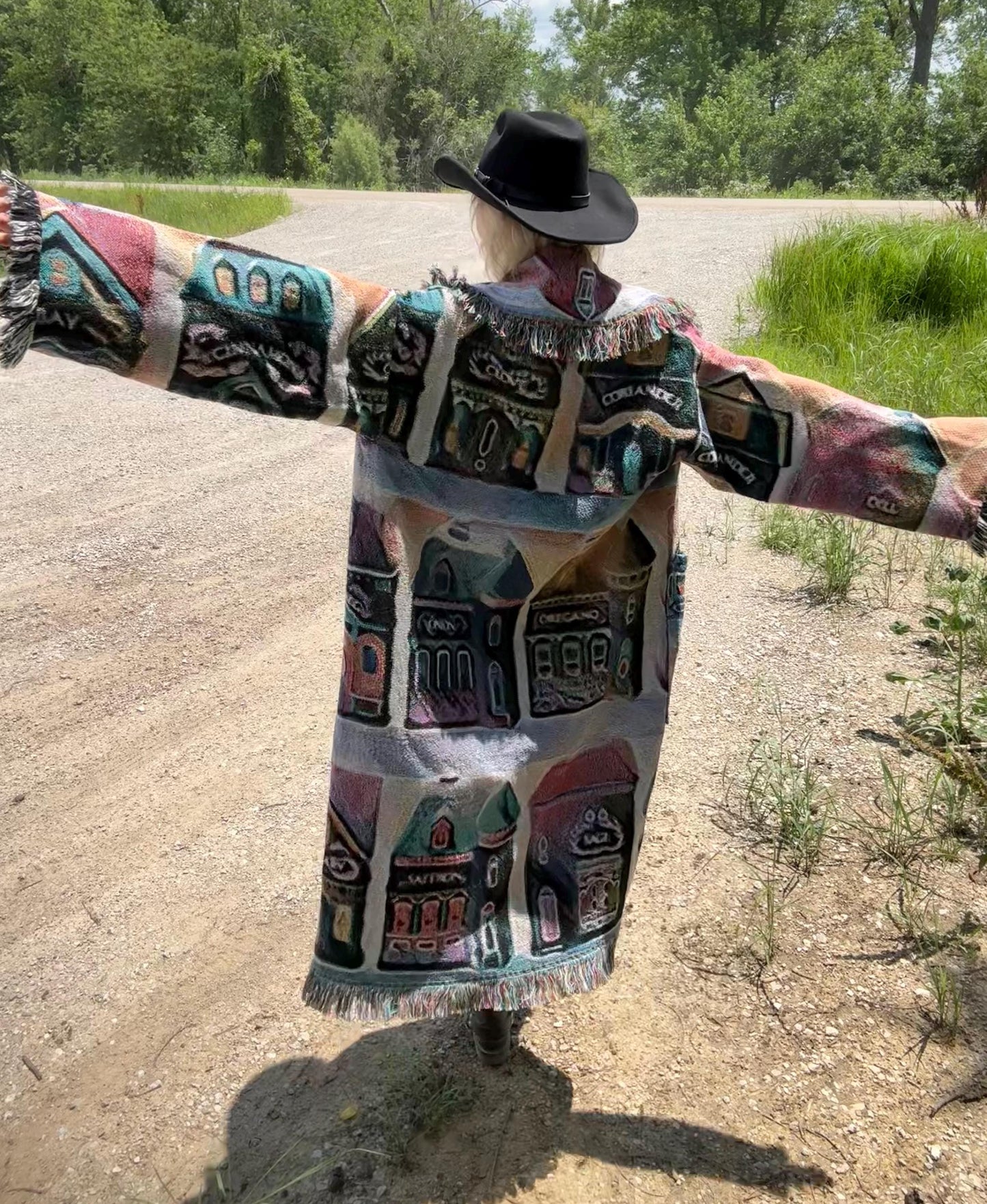 Magical Lenox Spice Village Art Blanket Coat
