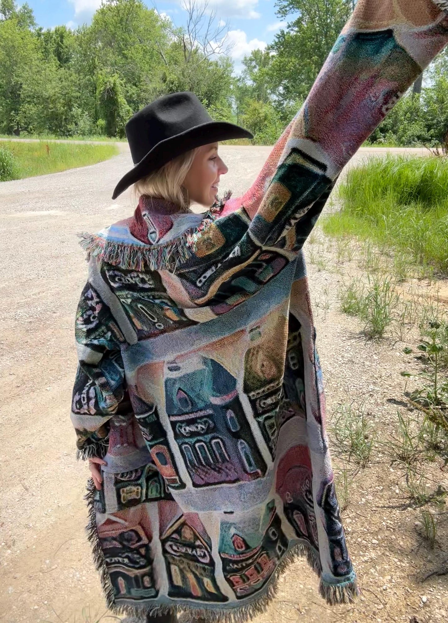 Magical Lenox Spice Village Art Blanket Coat