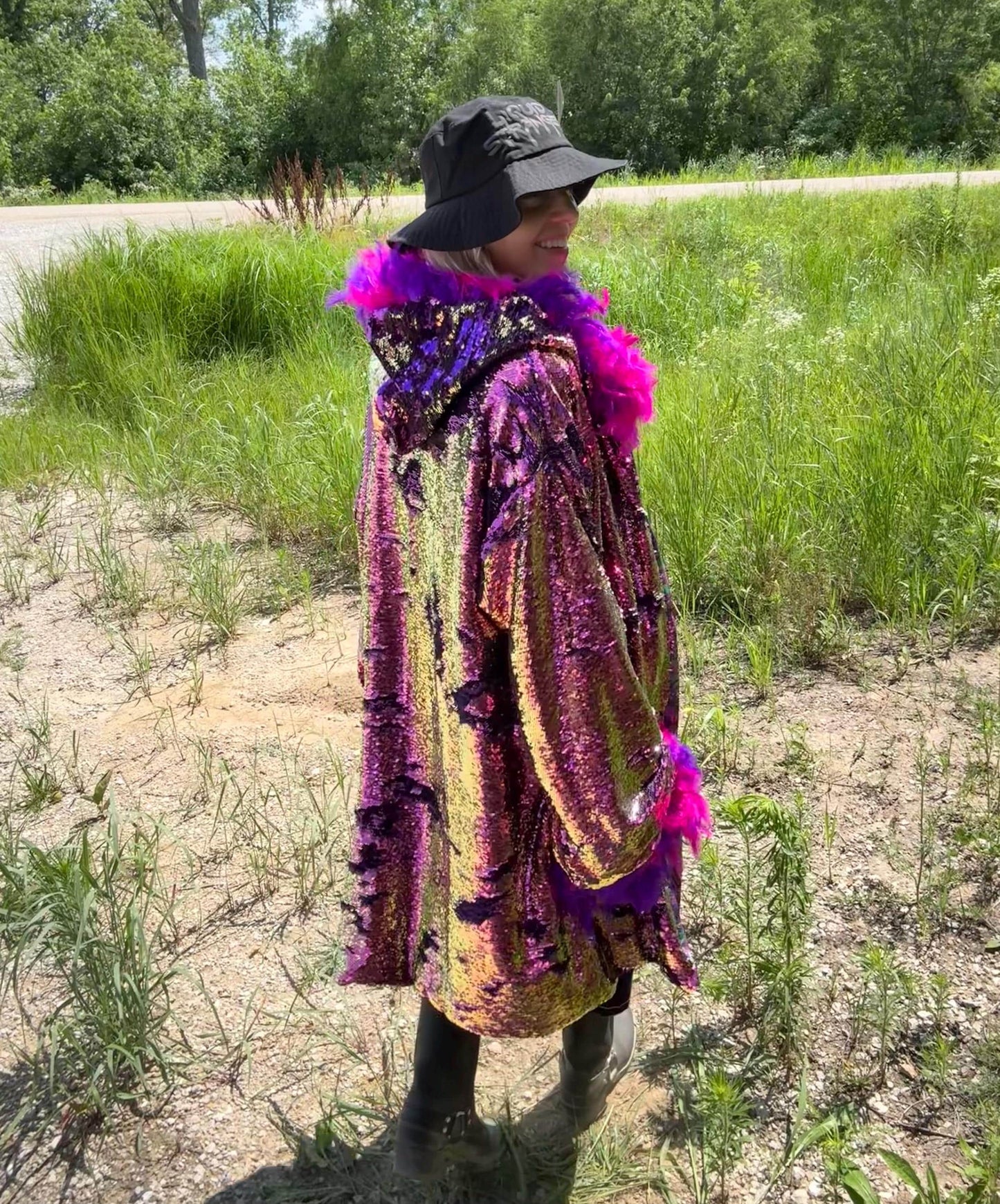 Desert Sunrise Sequin Statement Coat
