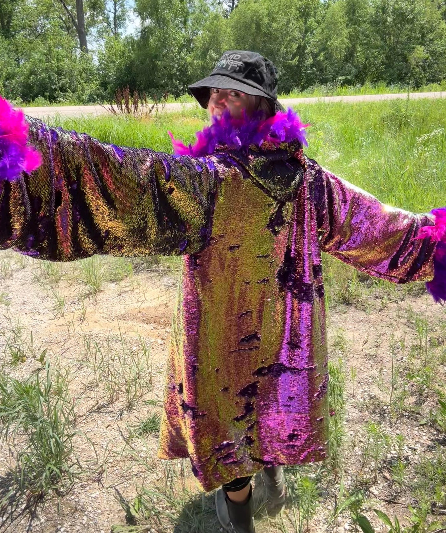 Desert Sunrise Sequin Statement Coat