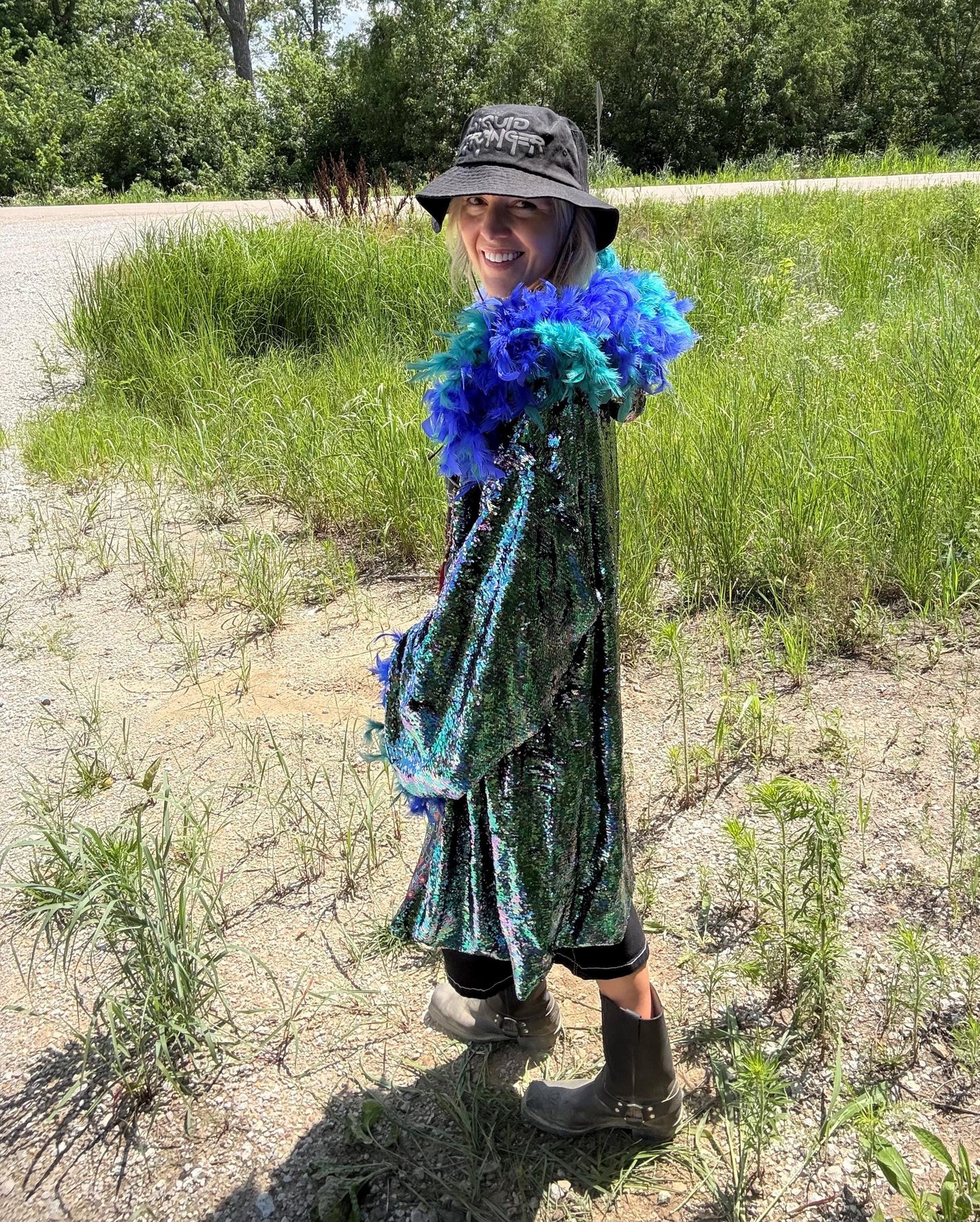 Ocean Eyes Sequin Statement Coat