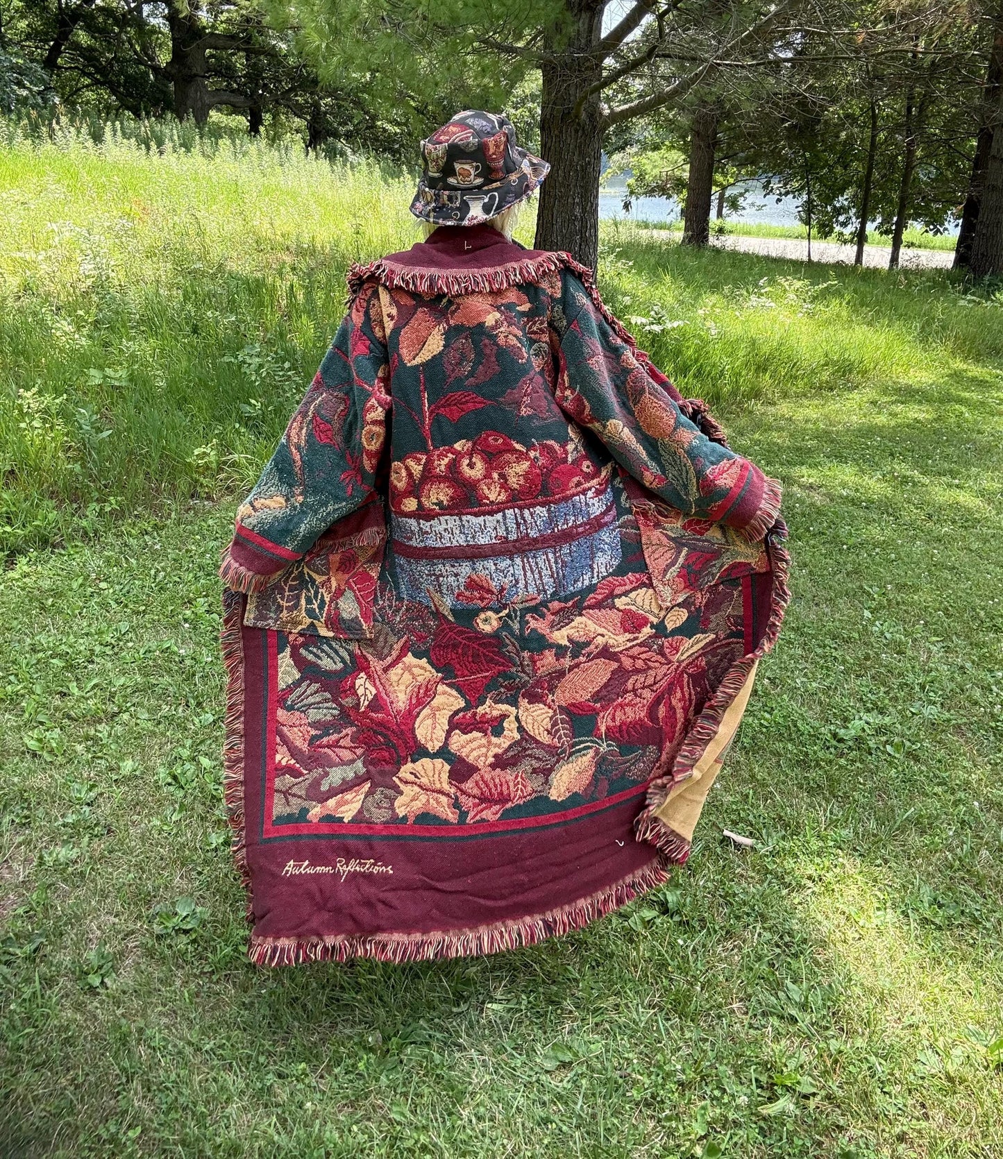 Apple Orchard Dates With You Long Nostalgic Blanket Coat