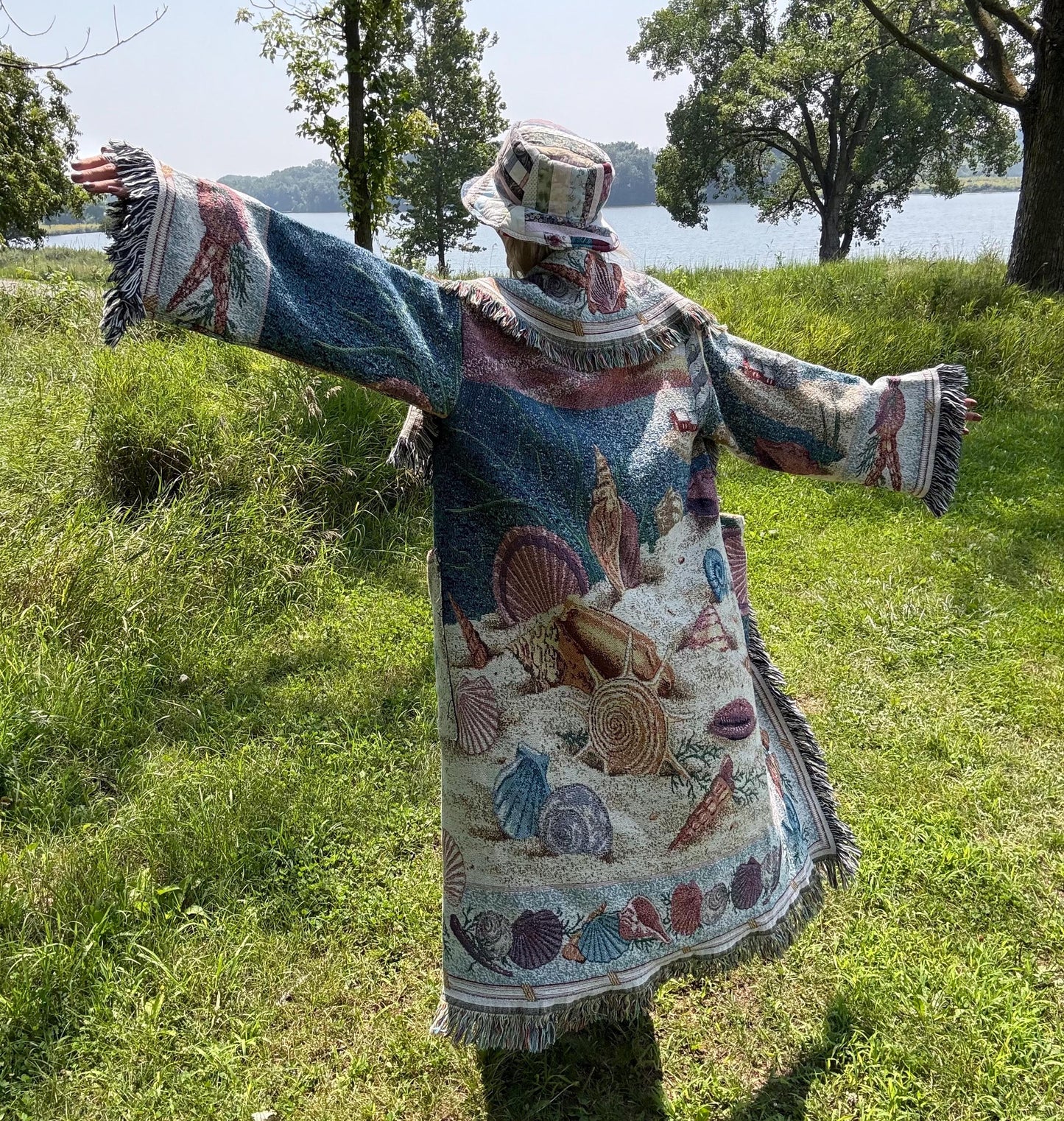 Seaside Sweetheart Cozy Boho Blanket Coat