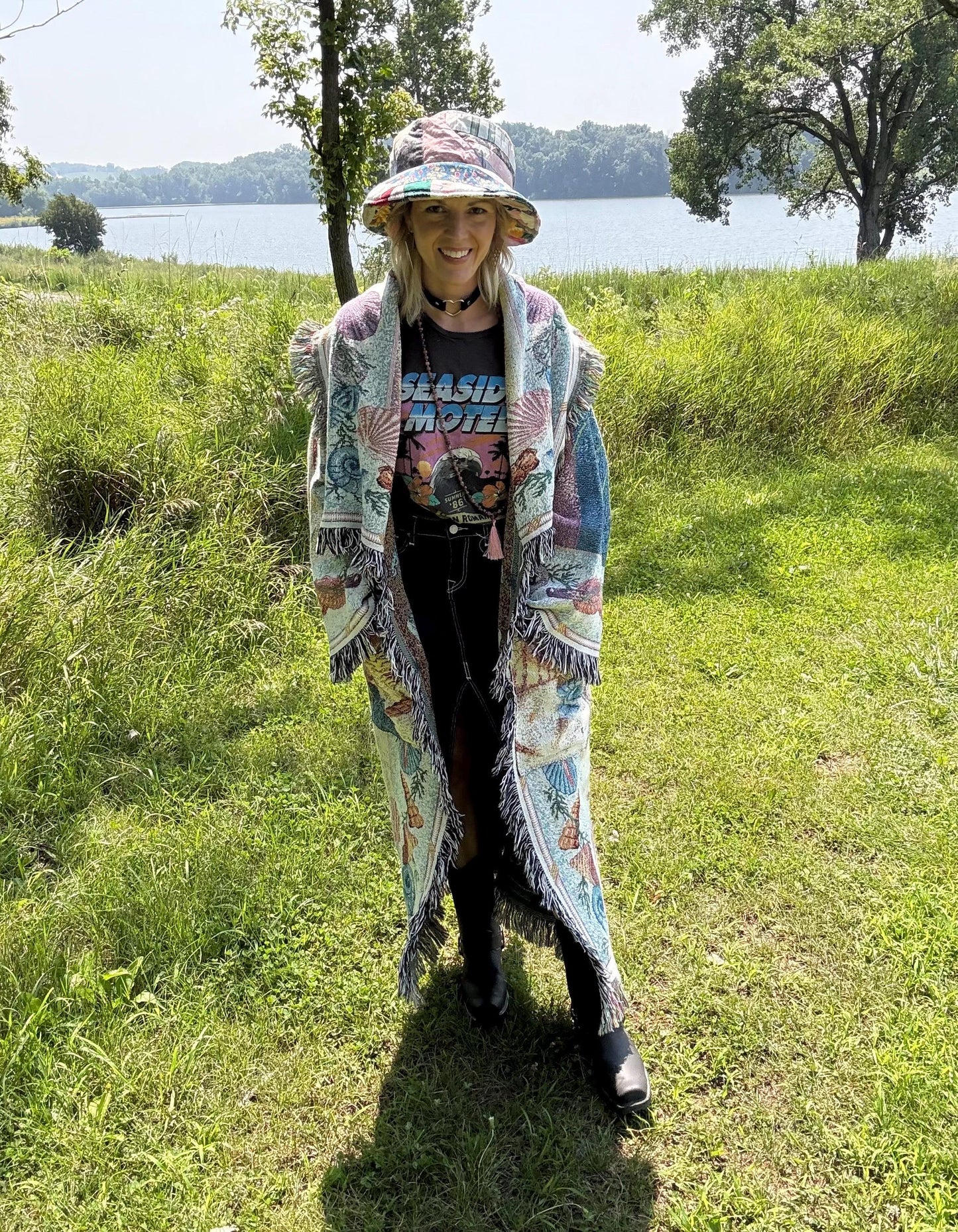 Seaside Sweetheart Cozy Boho Blanket Coat