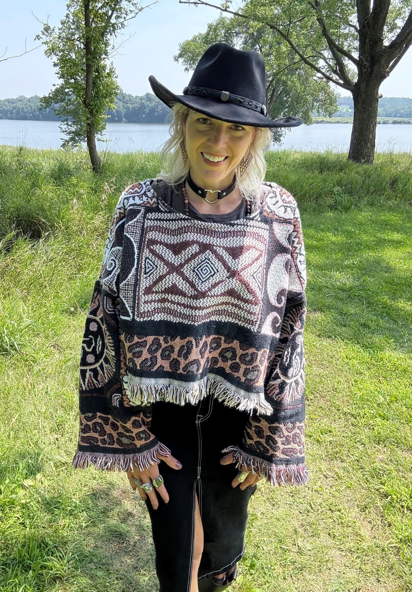Wild Child Cozy Oversized Cropped Blanket Sweater
