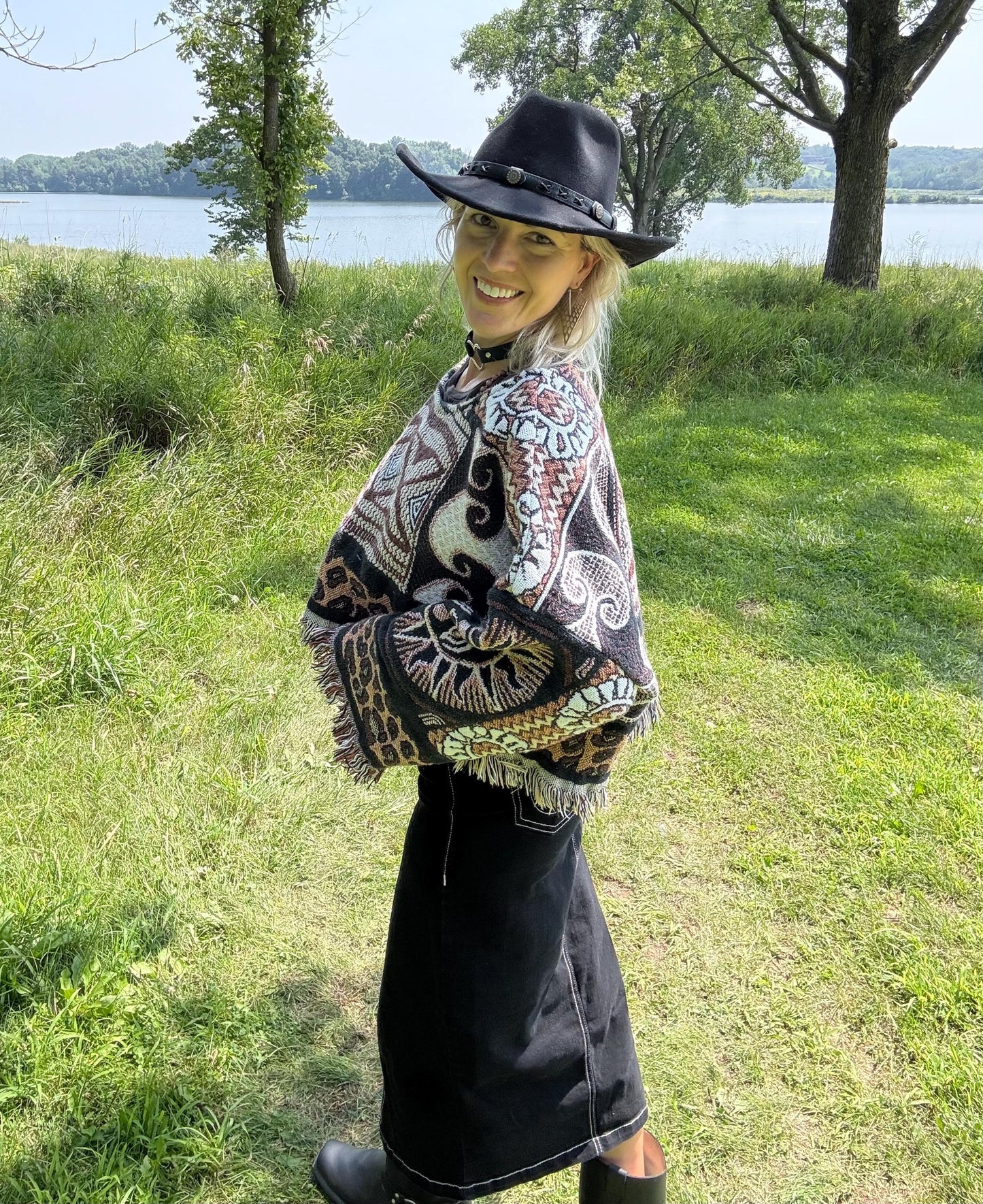 Wild Child Cozy Oversized Cropped Blanket Sweater